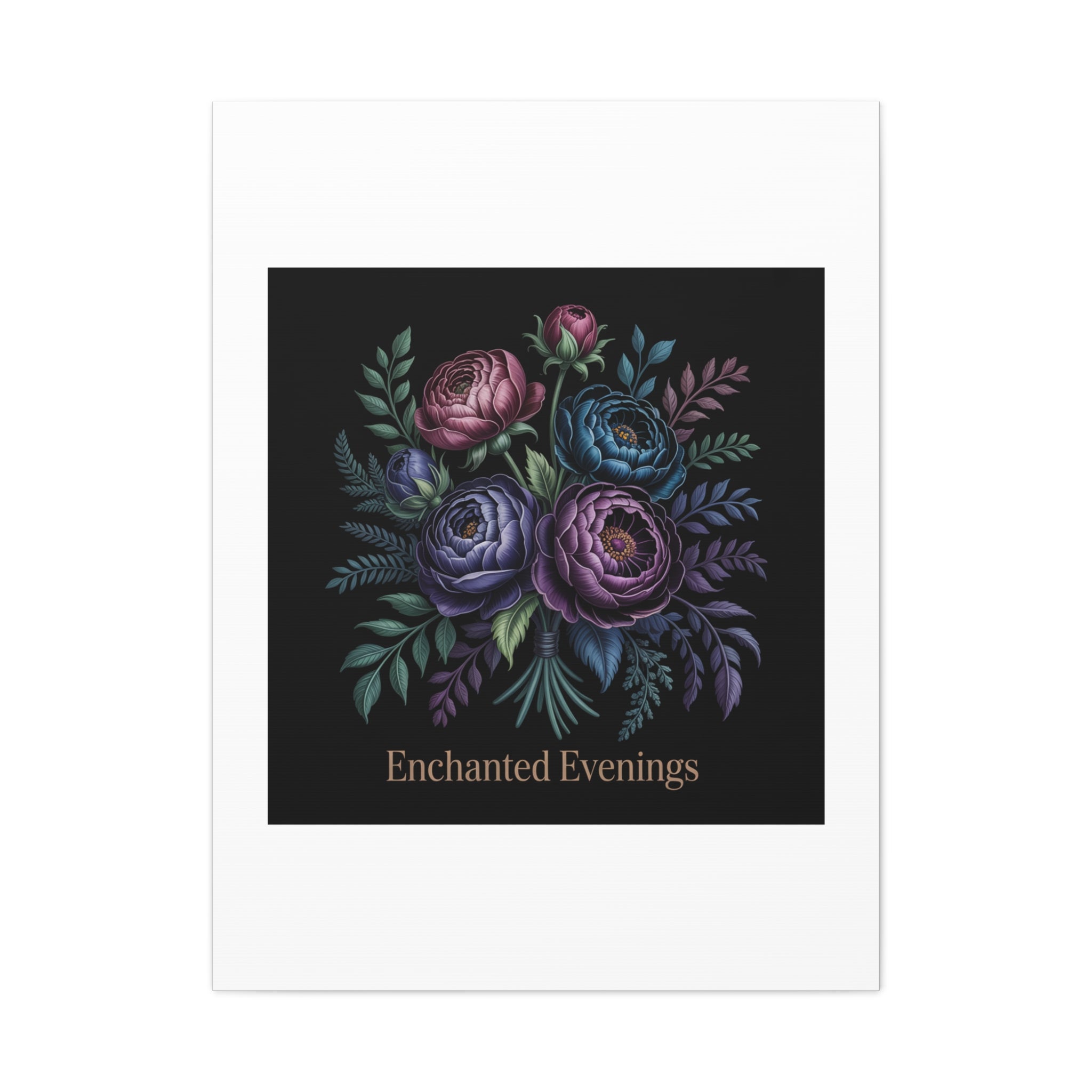 Moody Rose Bouquet Canvas | Matte Stretched Wall Art