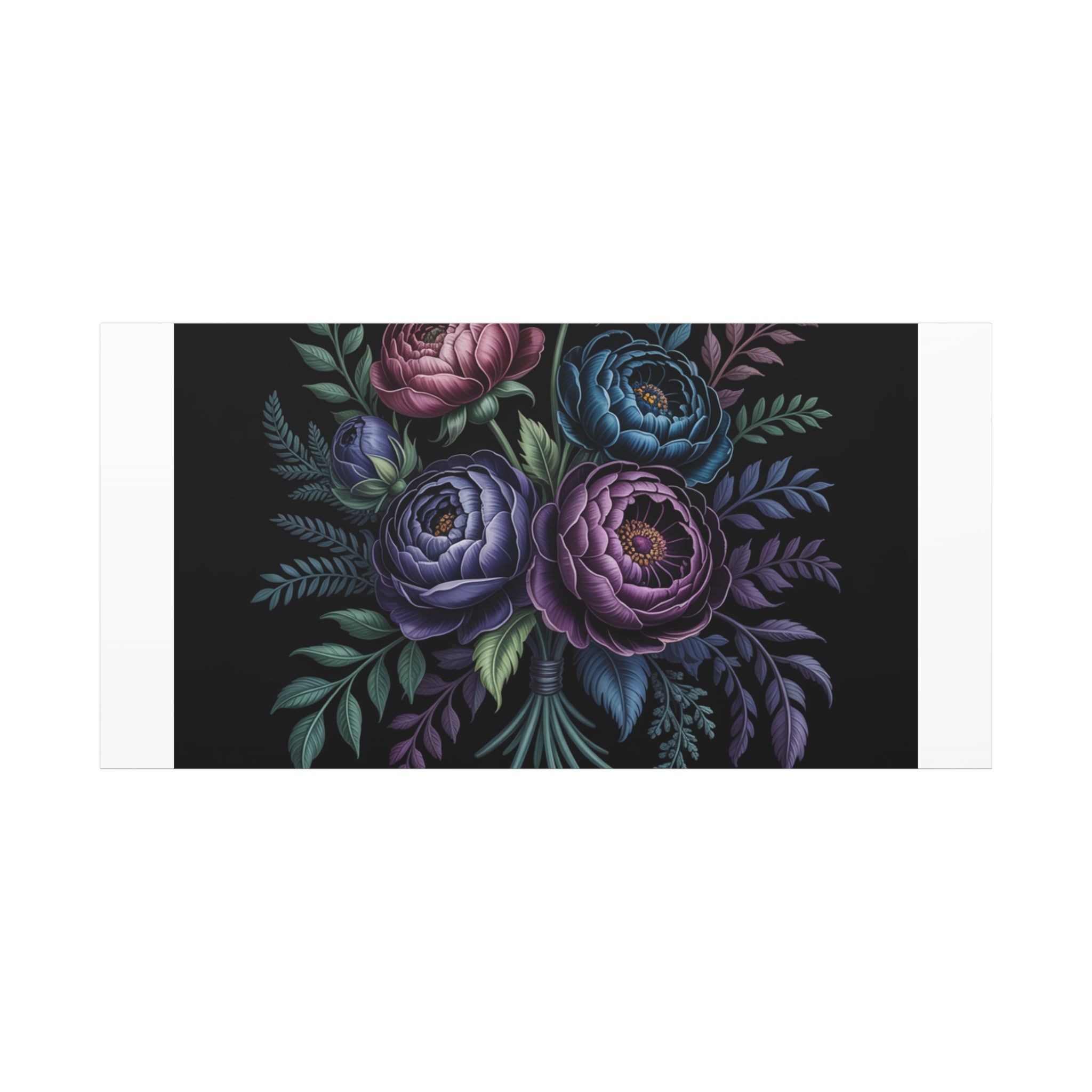 Moody Rose Bouquet Canvas | Matte Stretched Wall Art