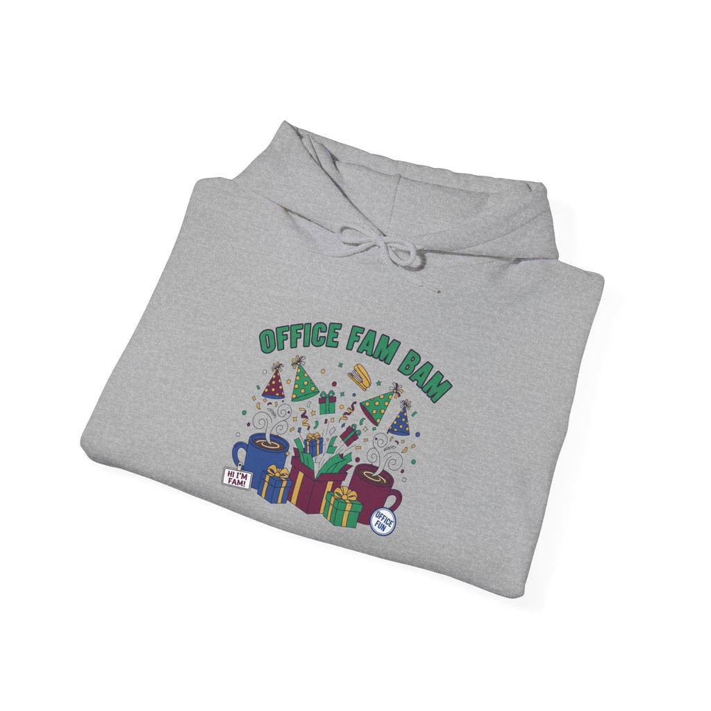 Office Party Badge Hoodie | Secret Santa Sweatshirt, Festive Office Humor