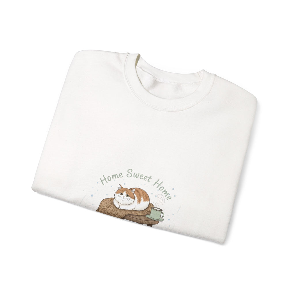 Home Sweet Home cat illustration Sweatshirt | introvert sweater, cozy winter shirt