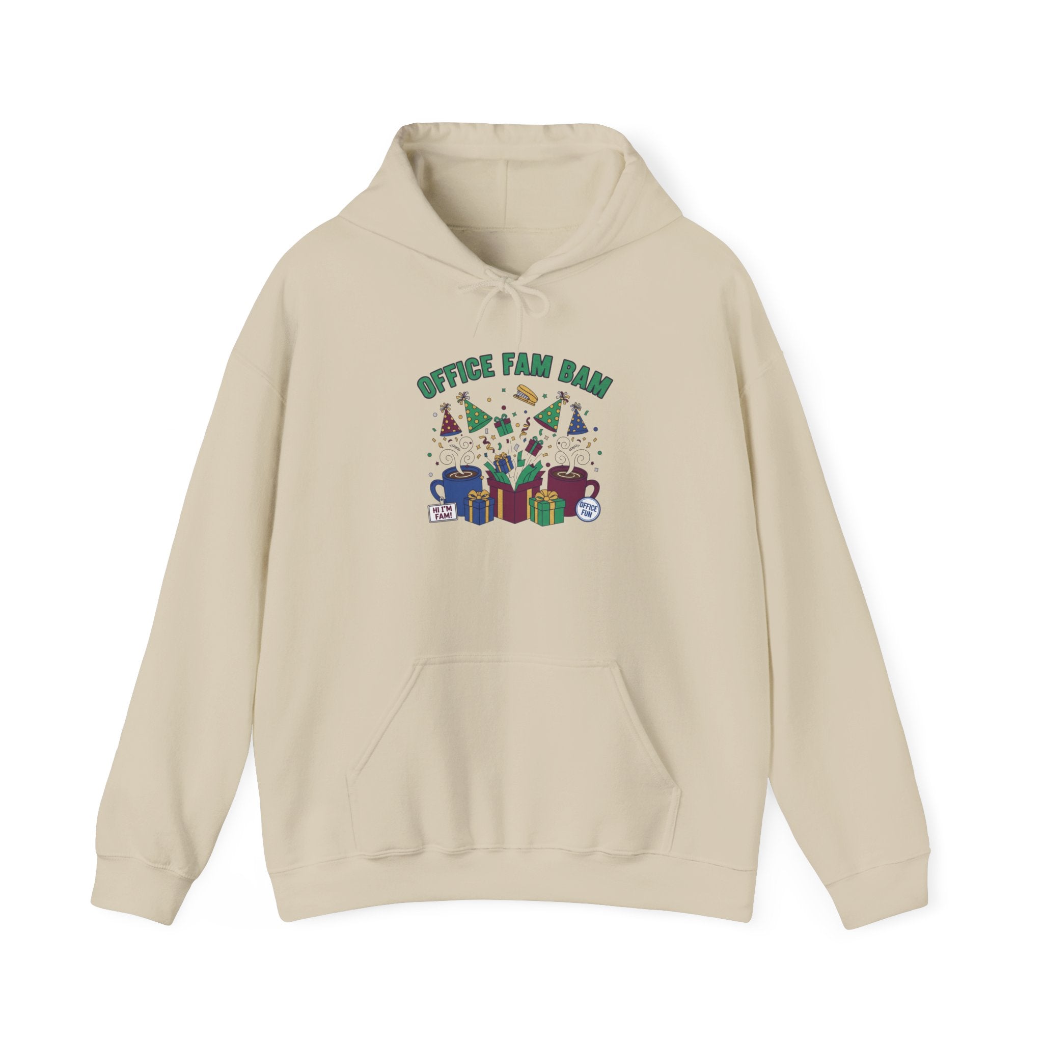 Office Party Badge Hoodie | Secret Santa Sweatshirt, Festive Office Humor