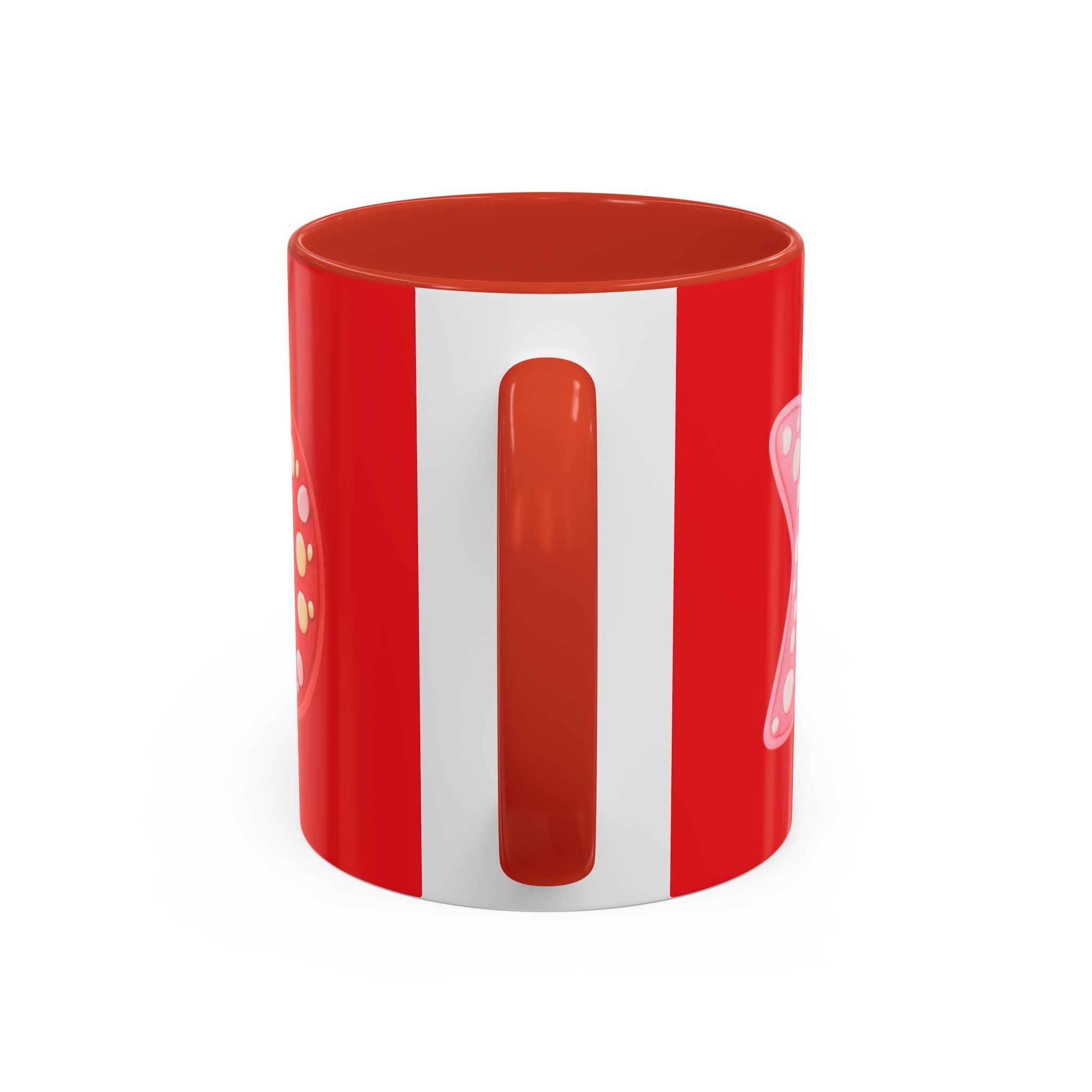 XO Valentine Coffee Mug — Red Accent Romantic Ceramic Mug