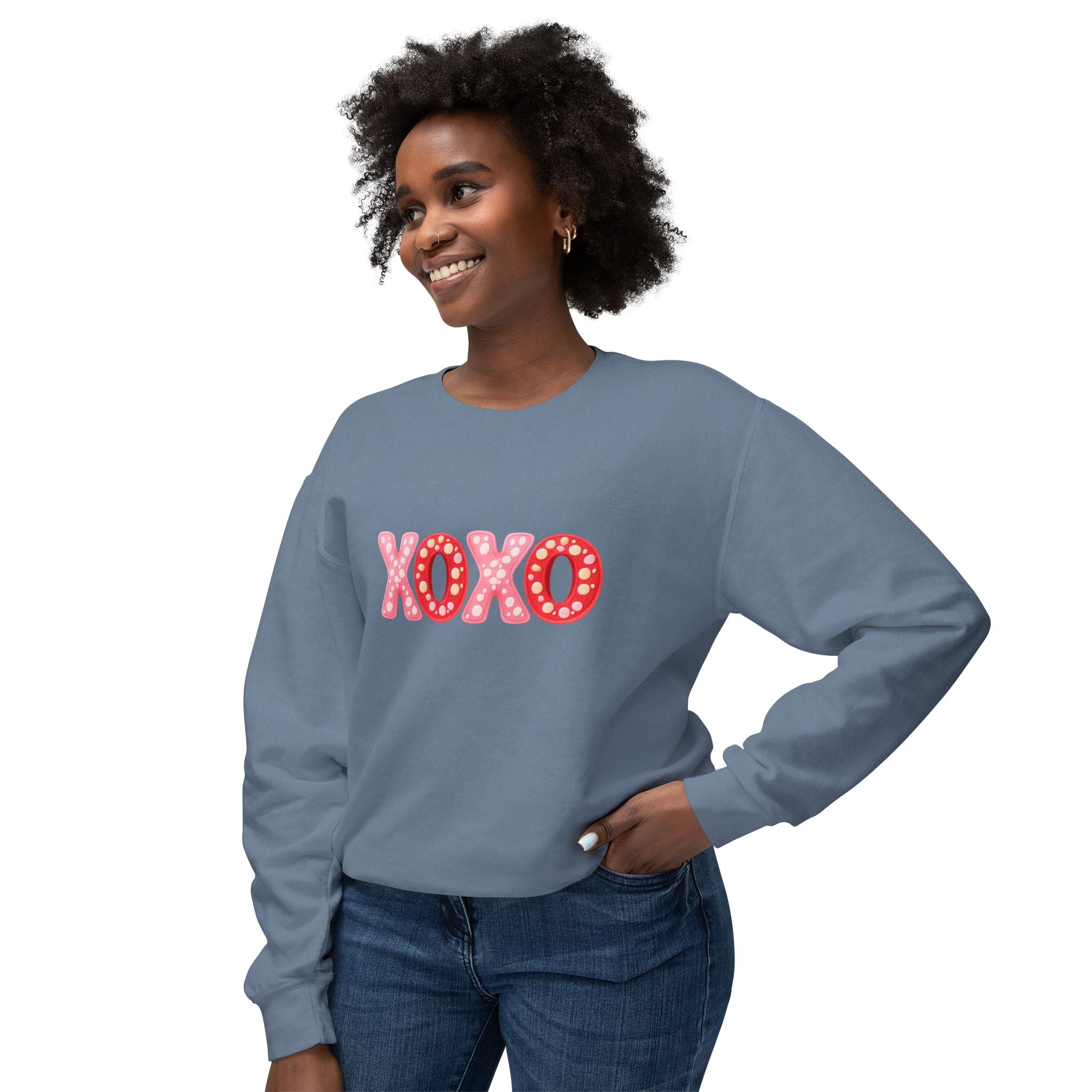 XOXO Heart Dots Crewneck Sweatshirt