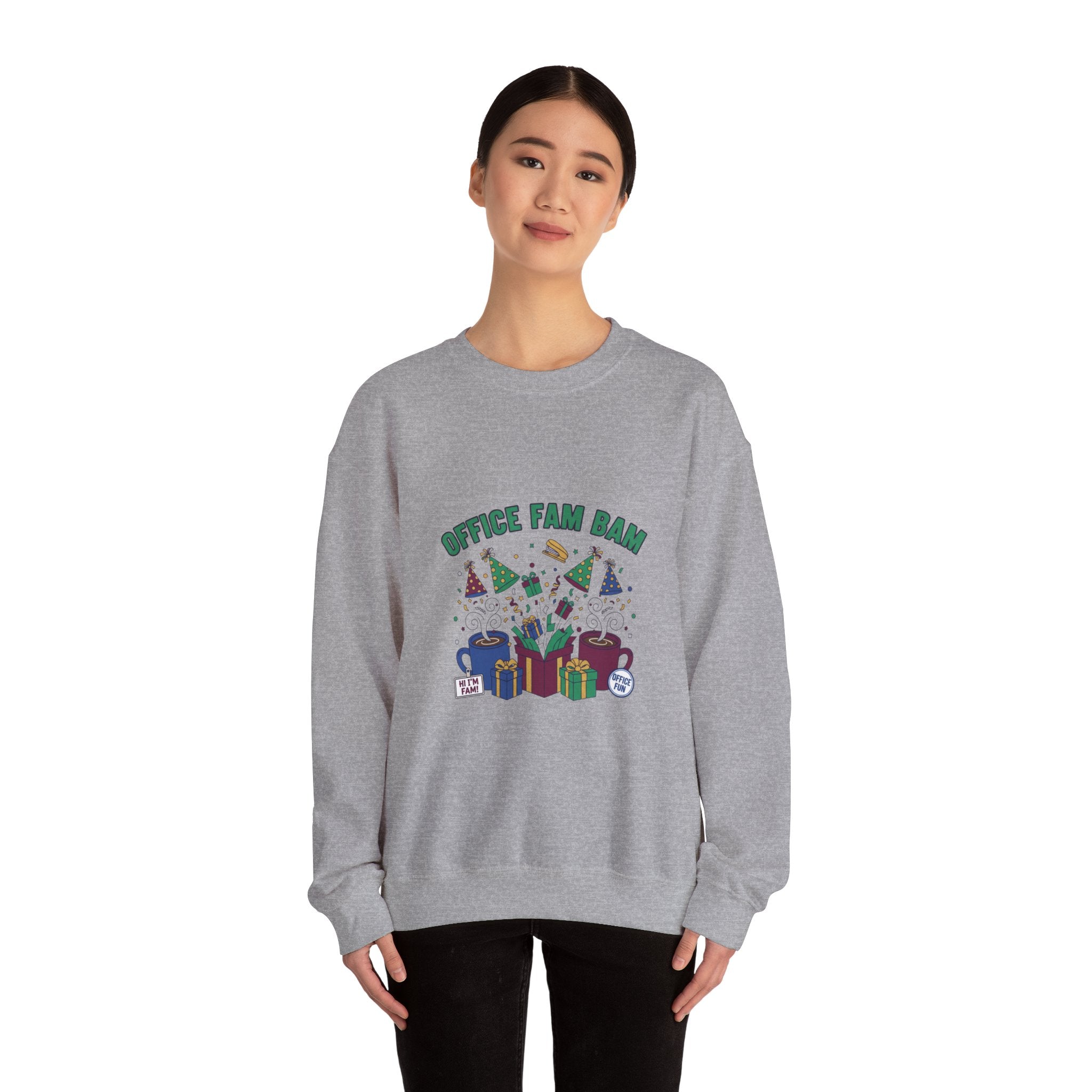 Office Fam Ram Crewneck Sweatshirt | Secret Santa, Office Party Humor