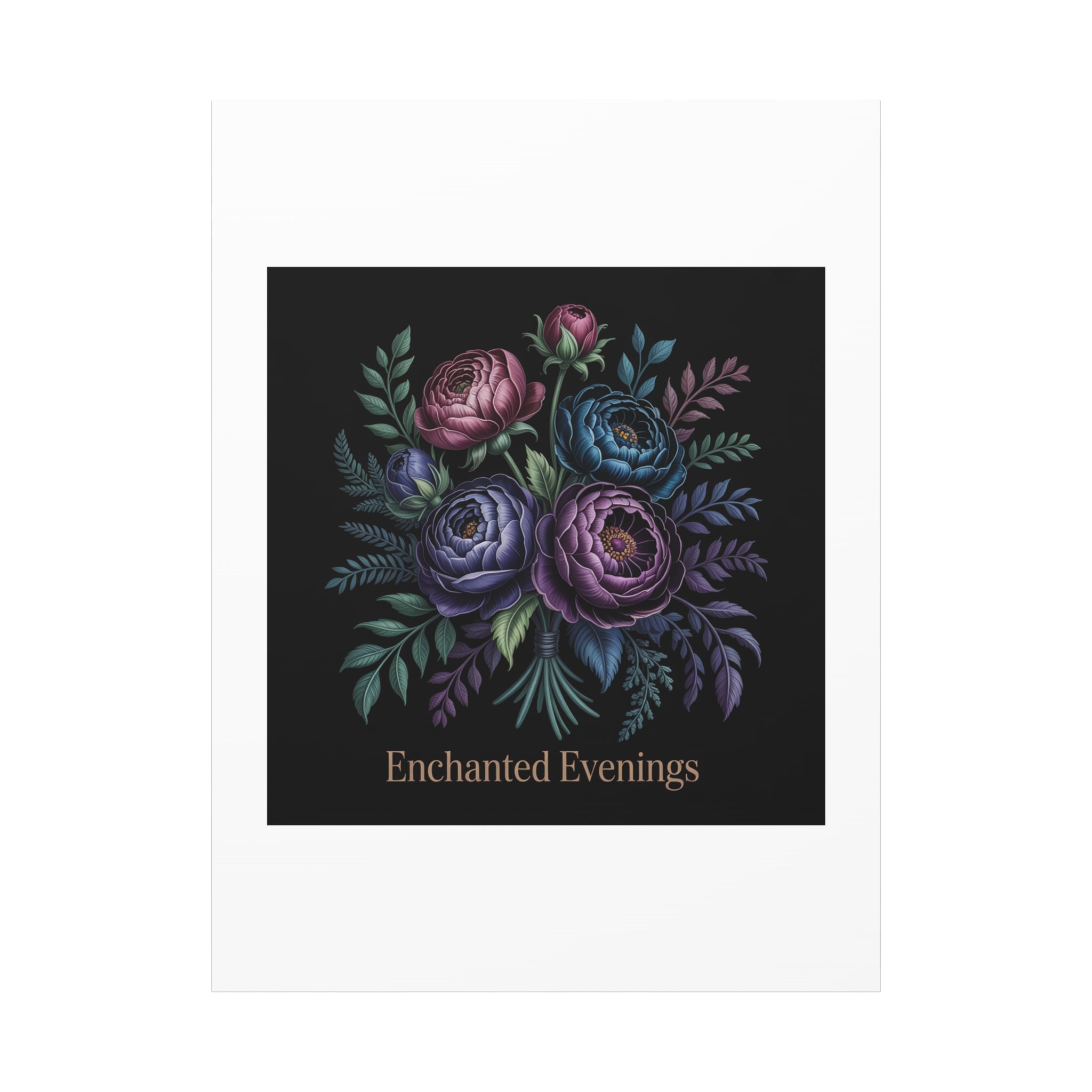 Moody Rose Bouquet Canvas | Matte Stretched Wall Art