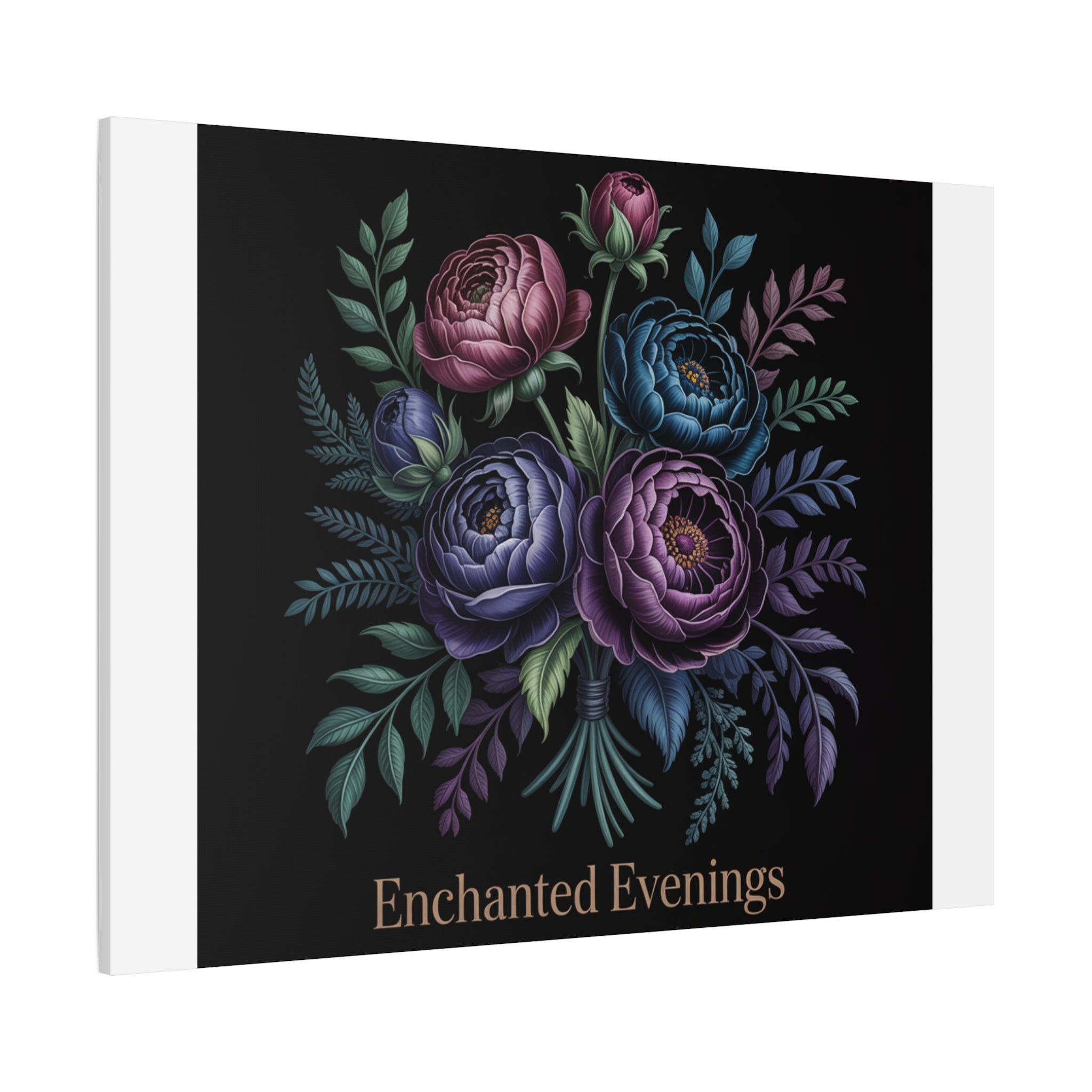 Moody Rose Bouquet Canvas | Matte Stretched Wall Art