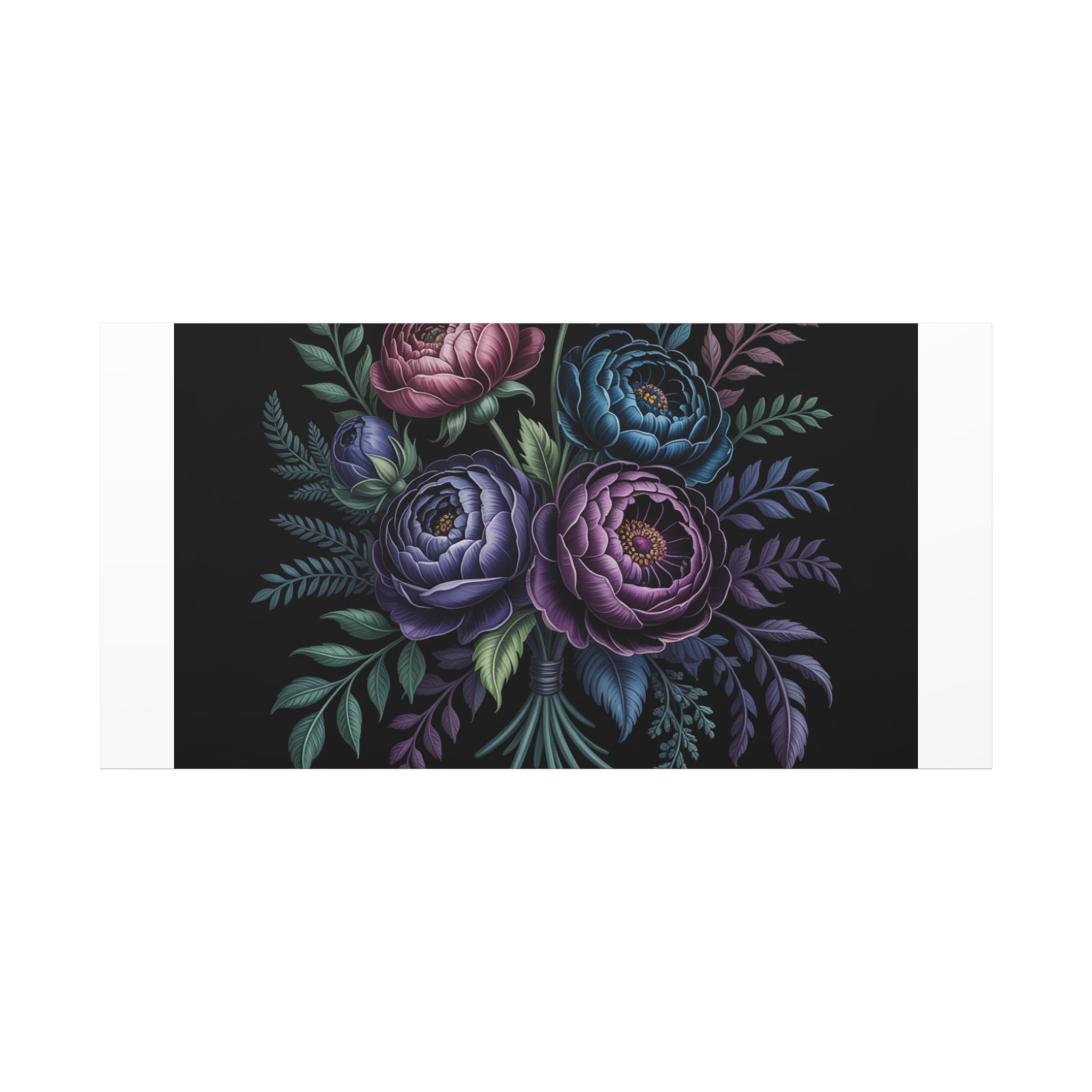 Moody Rose Bouquet Canvas | Matte Stretched Wall Art