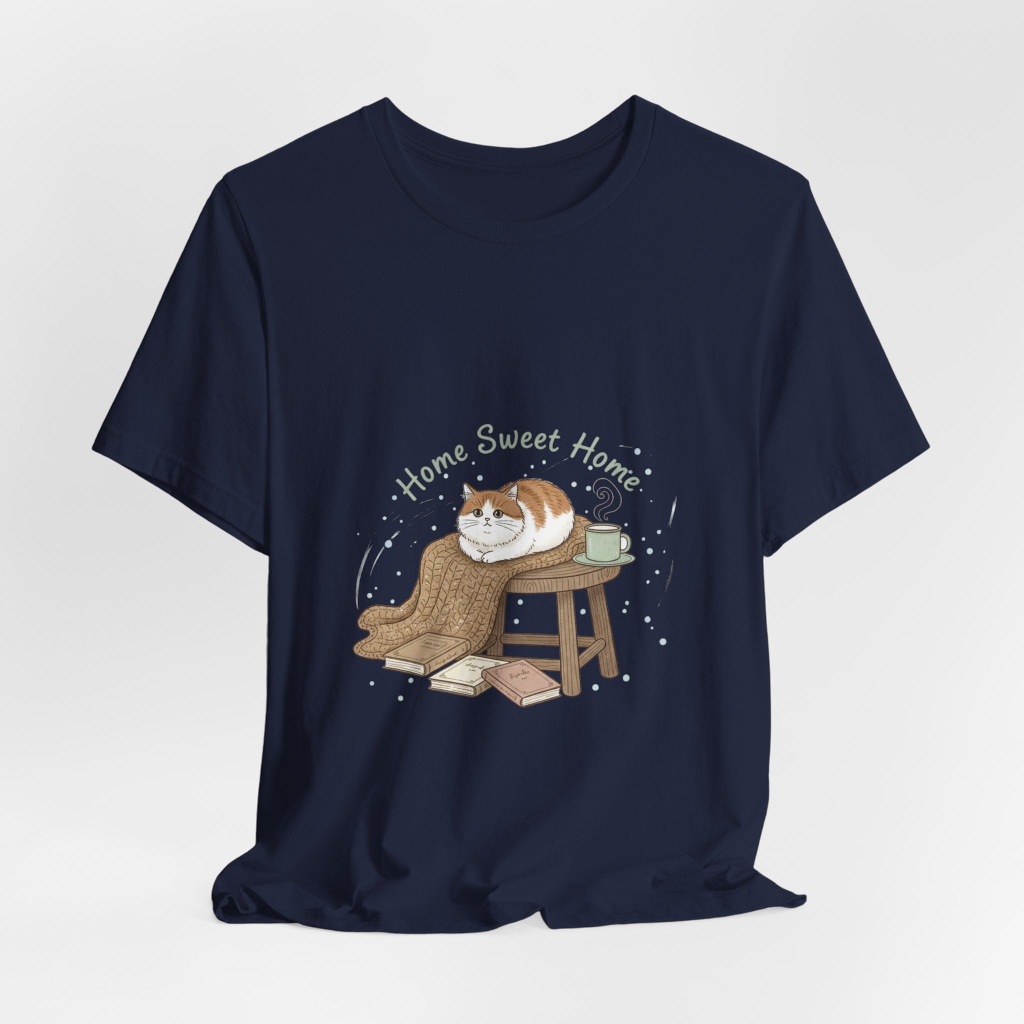 Home Sweet Homebody Tee | cozy winter shirt, book lover design