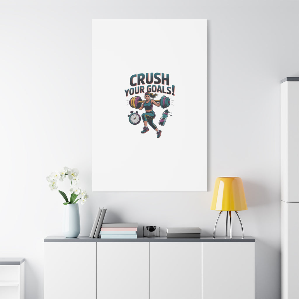 Crush Your Goals Fitness Artwork | Canvas