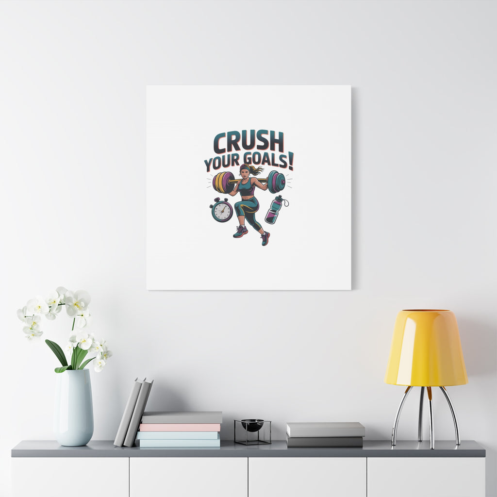 Crush Your Goals Fitness Artwork | Canvas