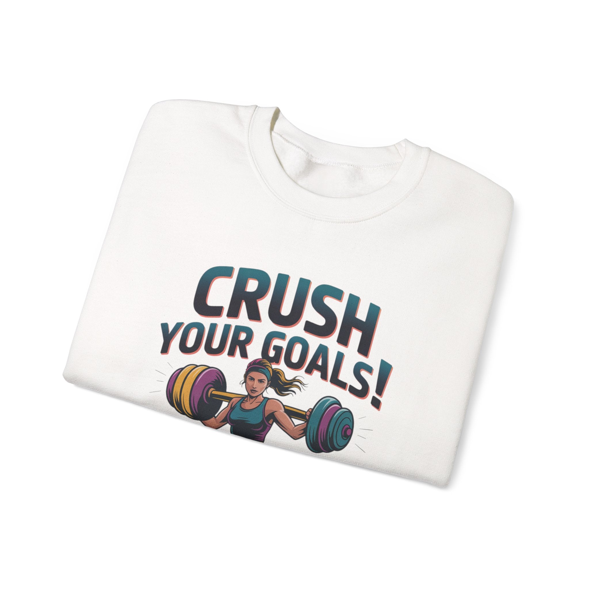 Crush Your Goals Sweatshirt | New Year Workout Motivation, Gym Motivation