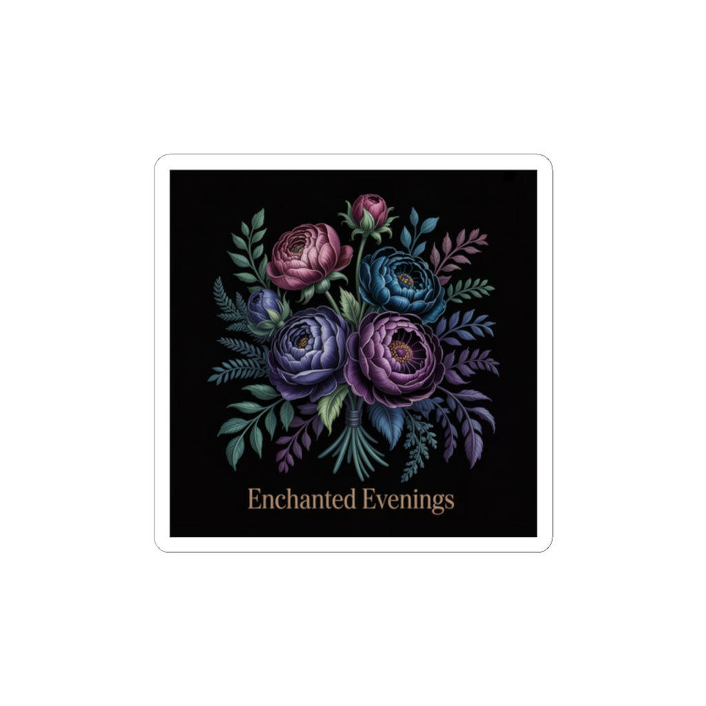 Moody Rose Bouquet Sticker | Dark Floral, Gothic Midnight Bloom