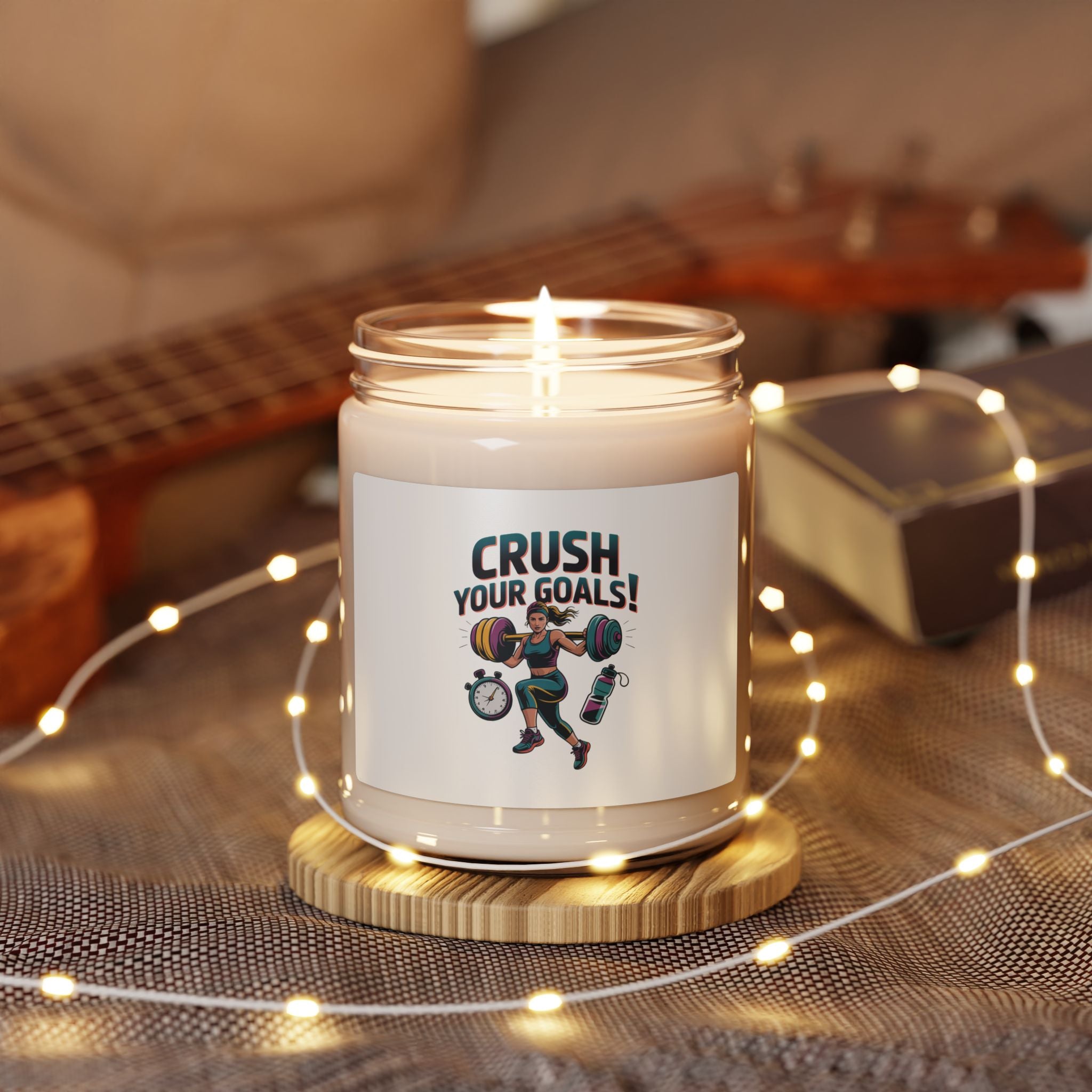 Crush Your Goals Candle, Scented Soy Candle | Fitness Motivation