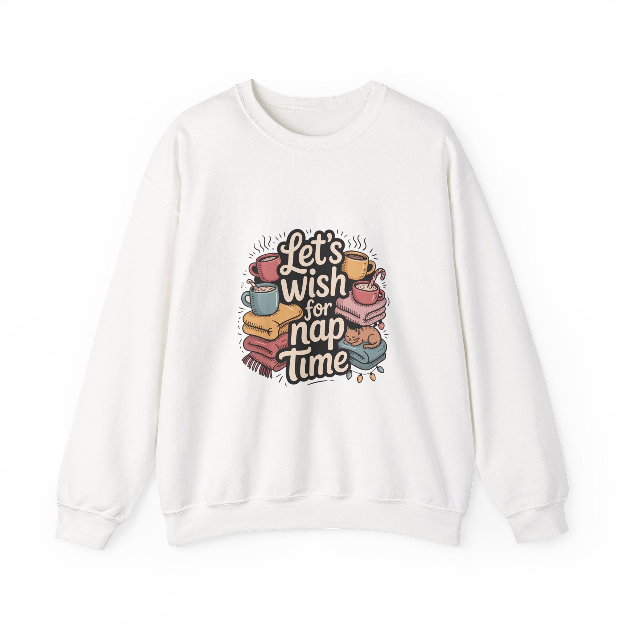 Let's Wish for Nap Time Sweatshirt | introvert Christmas sweatshirt, festive burnout