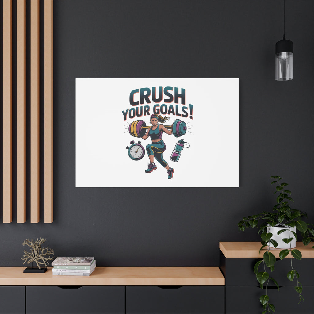 Crush Your Goals Fitness Artwork | Canvas