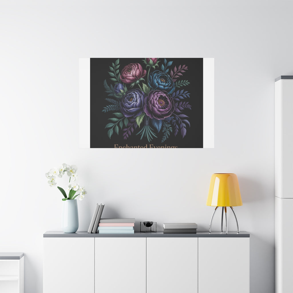 Moody Rose Bouquet Canvas | Matte Stretched Wall Art