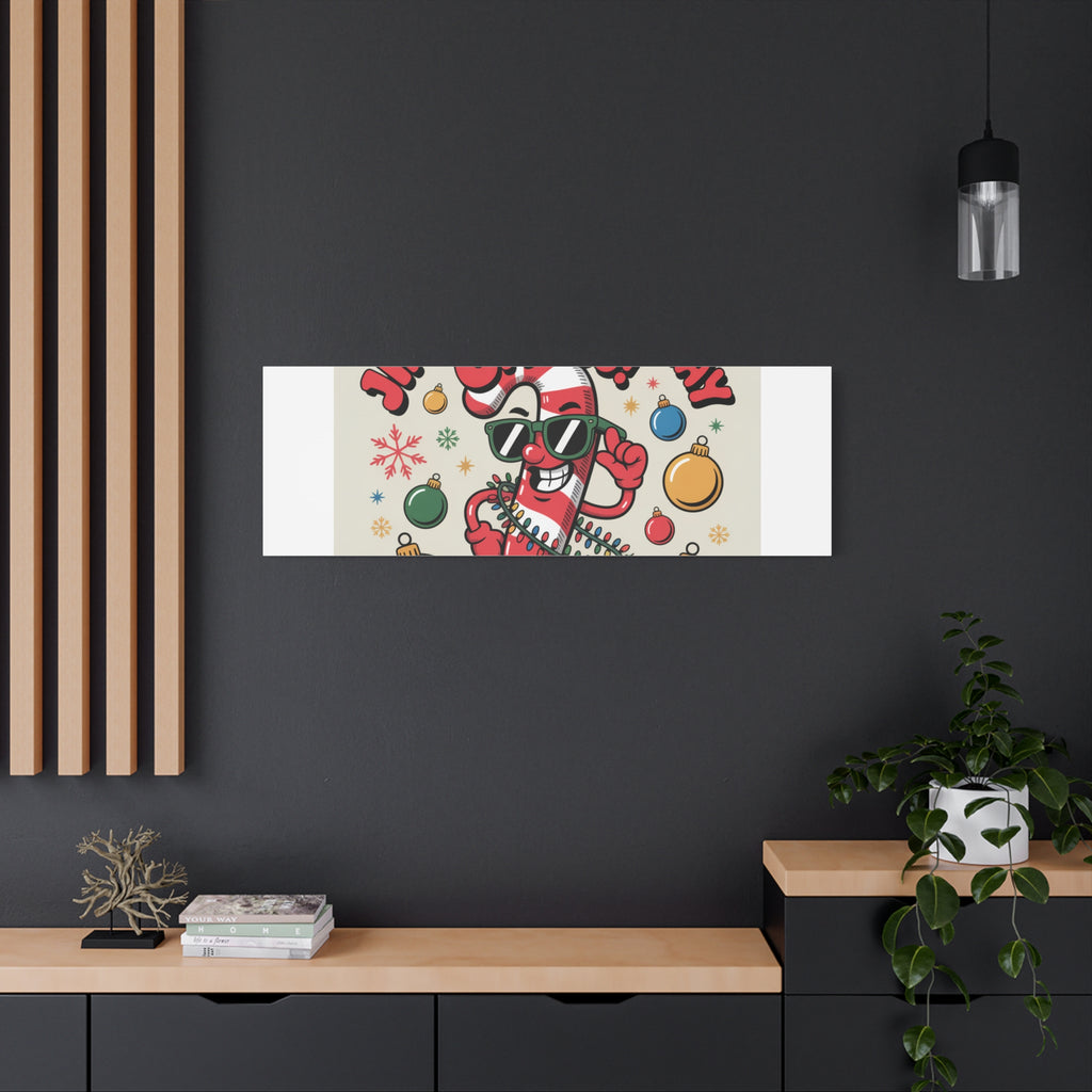 Jingle All The Way Chaos Candy Cane Canvas | ugly Christmas sweater, festive gag sweater