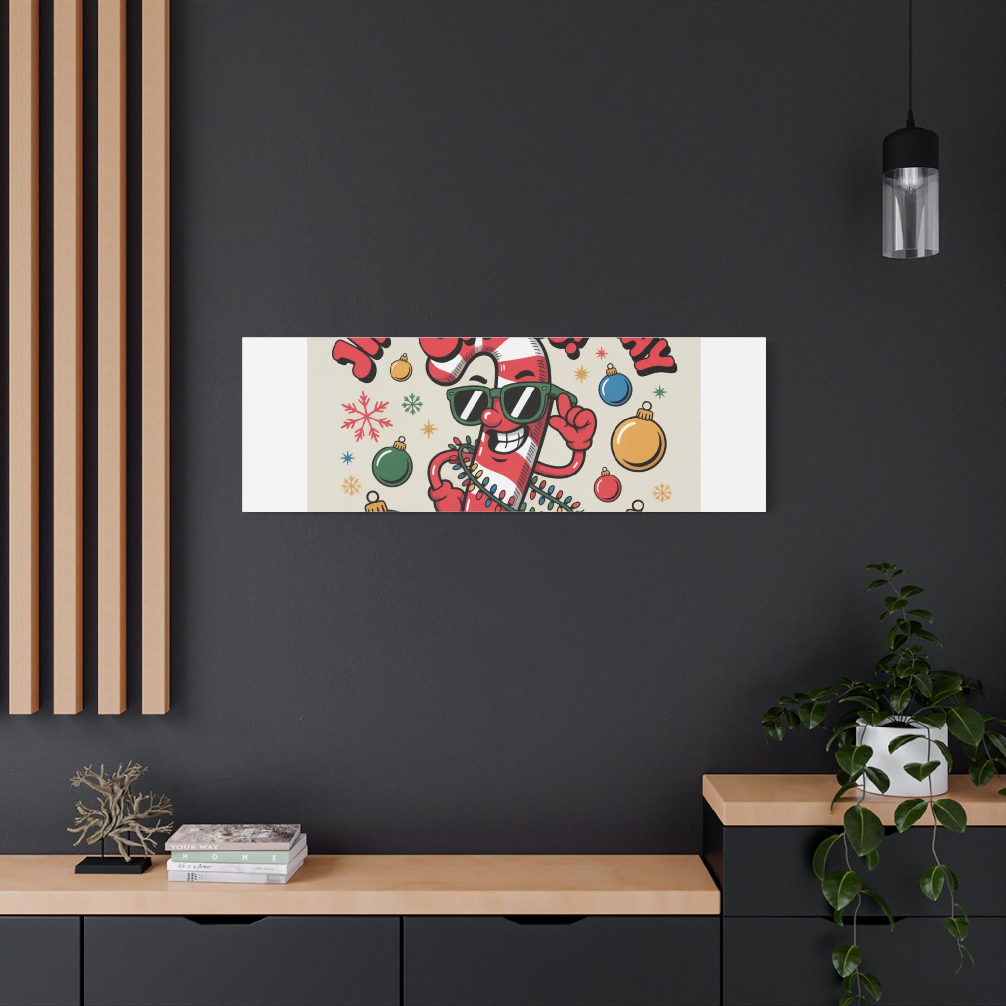 Jingle All The Way Chaos Candy Cane Canvas | ugly Christmas sweater, festive gag sweater