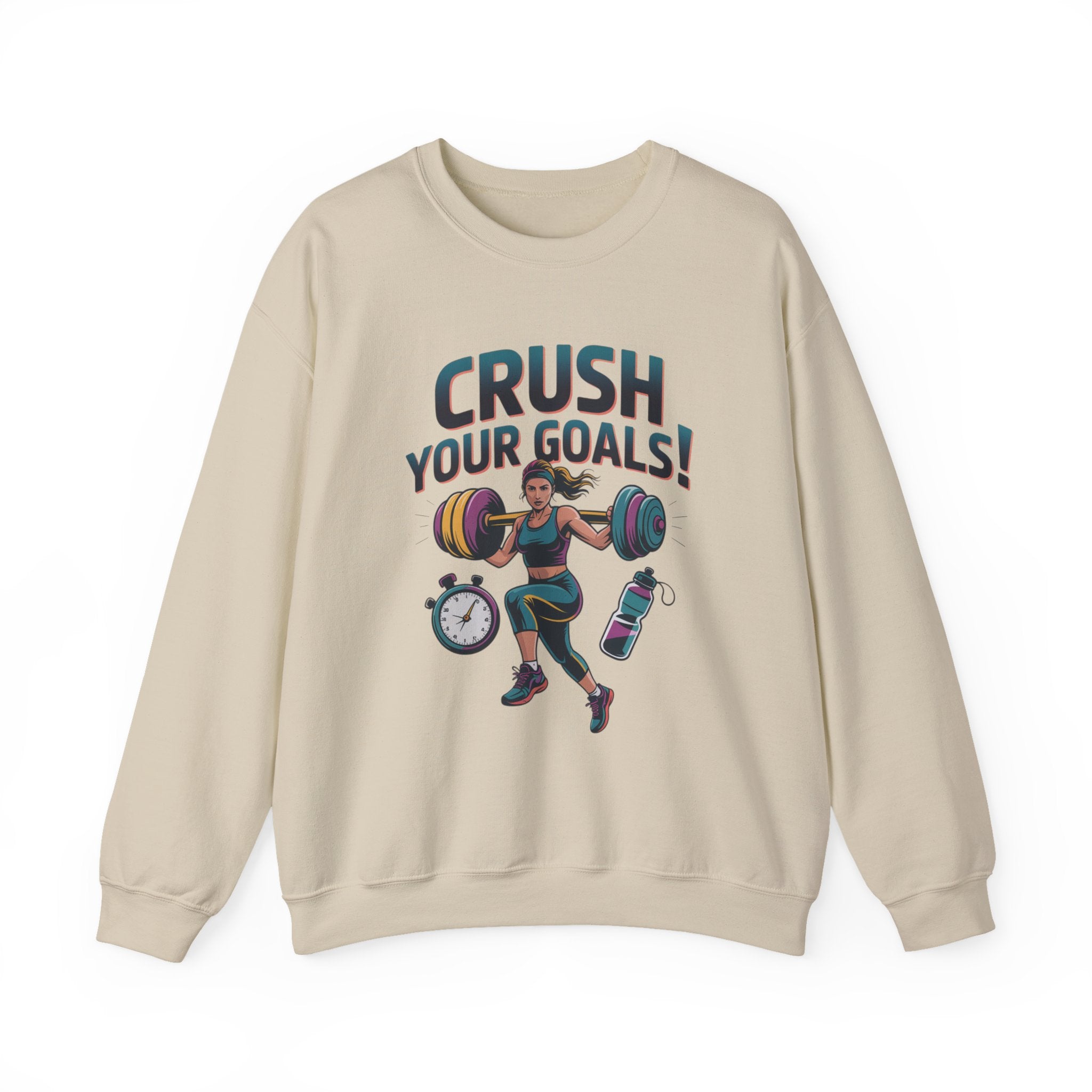 Crush Your Goals Sweatshirt | New Year Workout Motivation, Gym Motivation