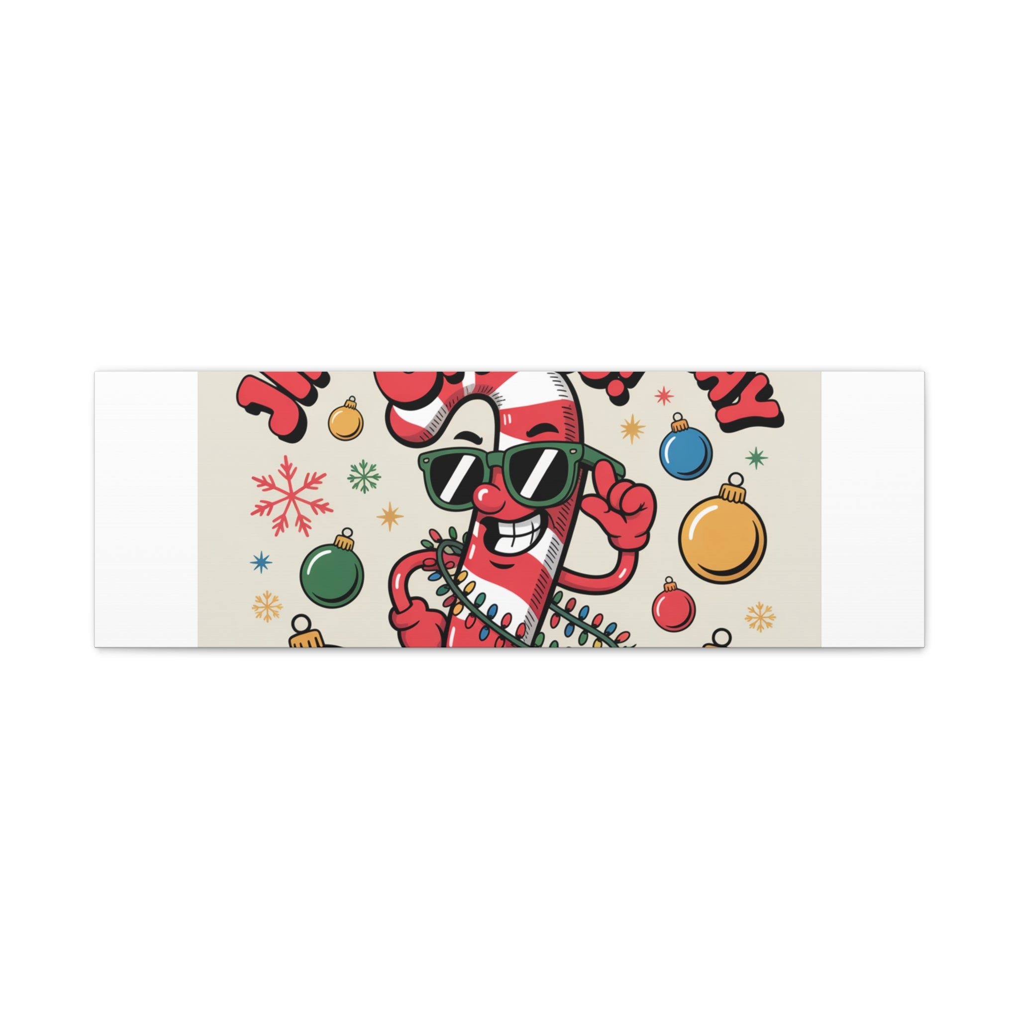 Jingle All The Way Chaos Candy Cane Canvas | ugly Christmas sweater, festive gag sweater