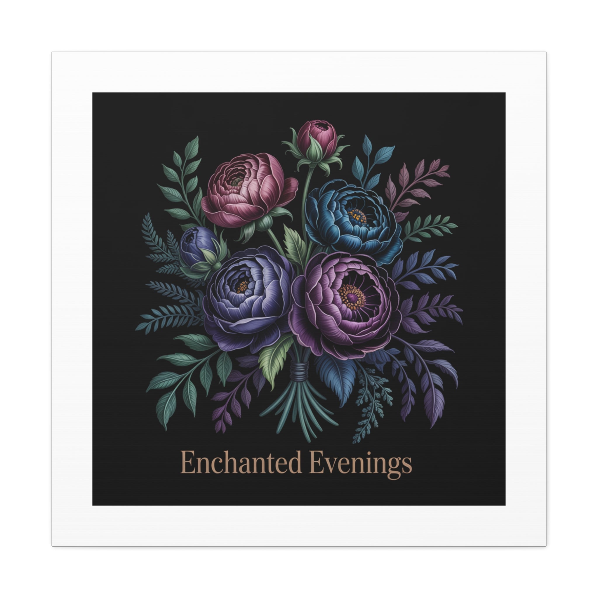 Moody Rose Bouquet Canvas | Matte Stretched Wall Art