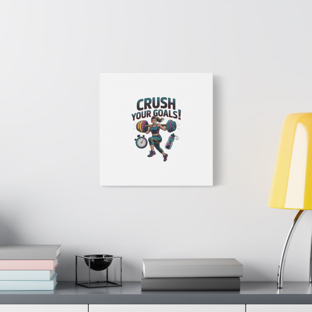 Crush Your Goals Fitness Artwork | Canvas