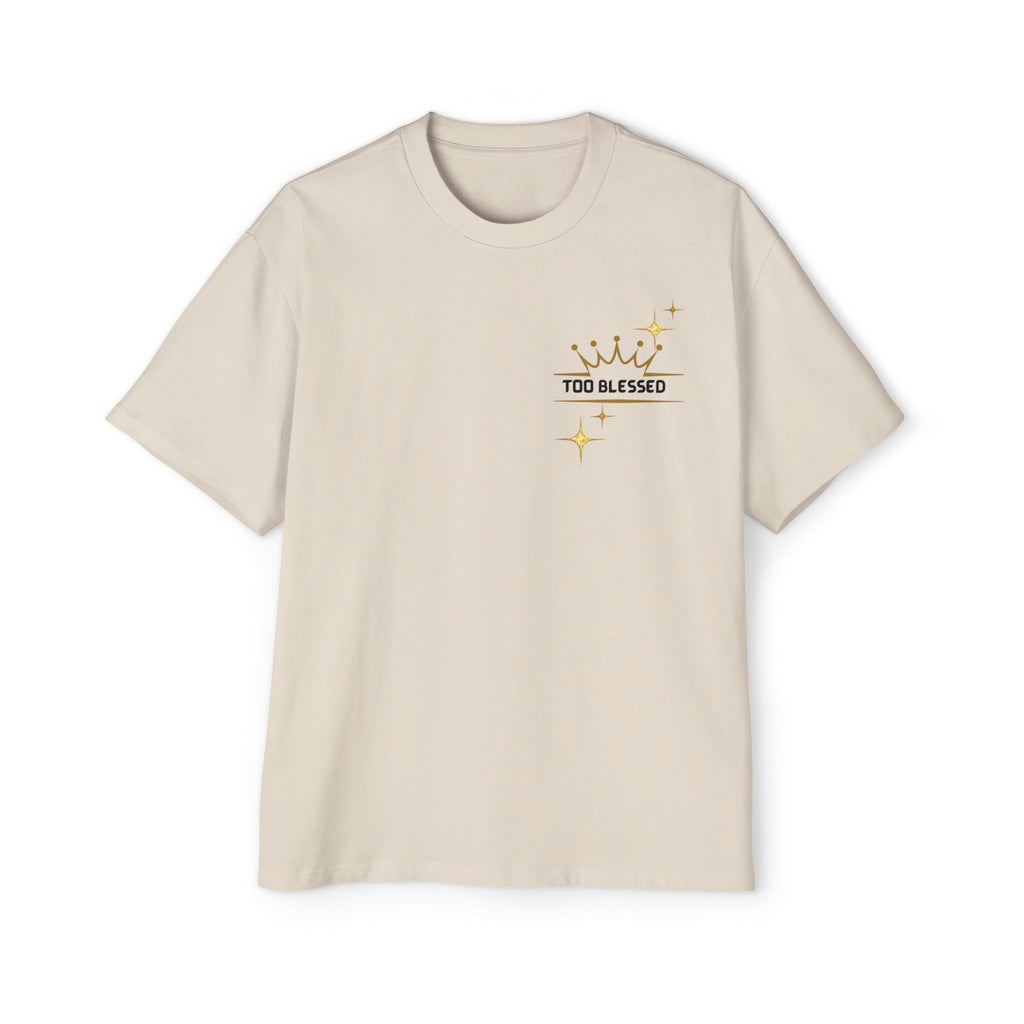 Too Blessed Crown Tee — Men's Oversized Graphic T-Shirt