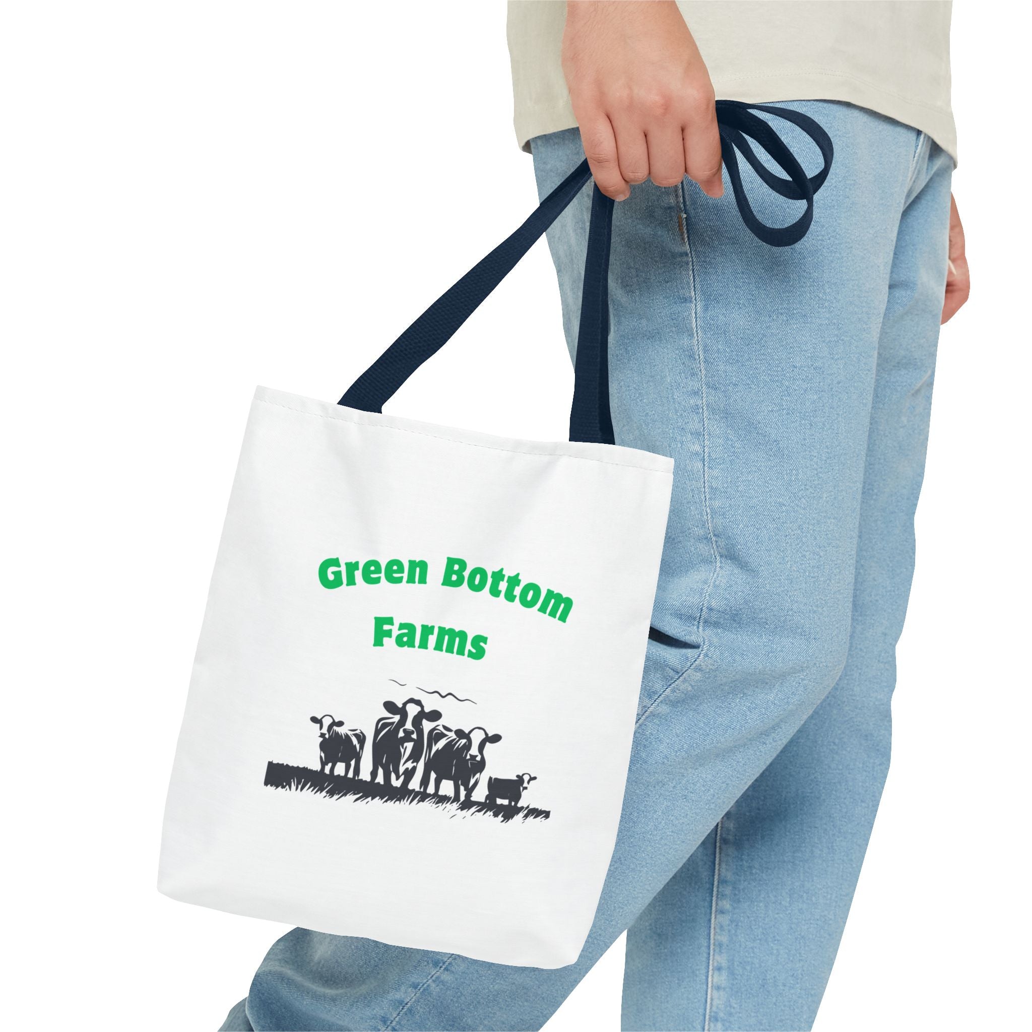 Farm-Themed Tote Bag, Eco-Friendly Shopping Bag, Green Bottom Farms, Gift for Farmers, Barnyard Animals