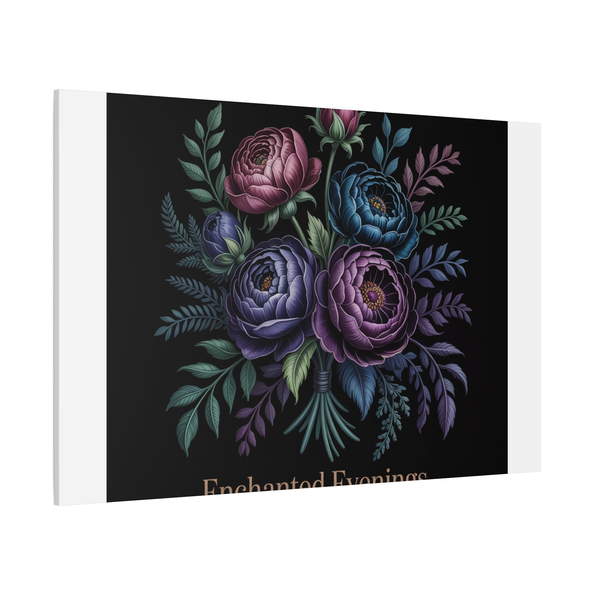 Moody Rose Bouquet Canvas | Matte Stretched Wall Art