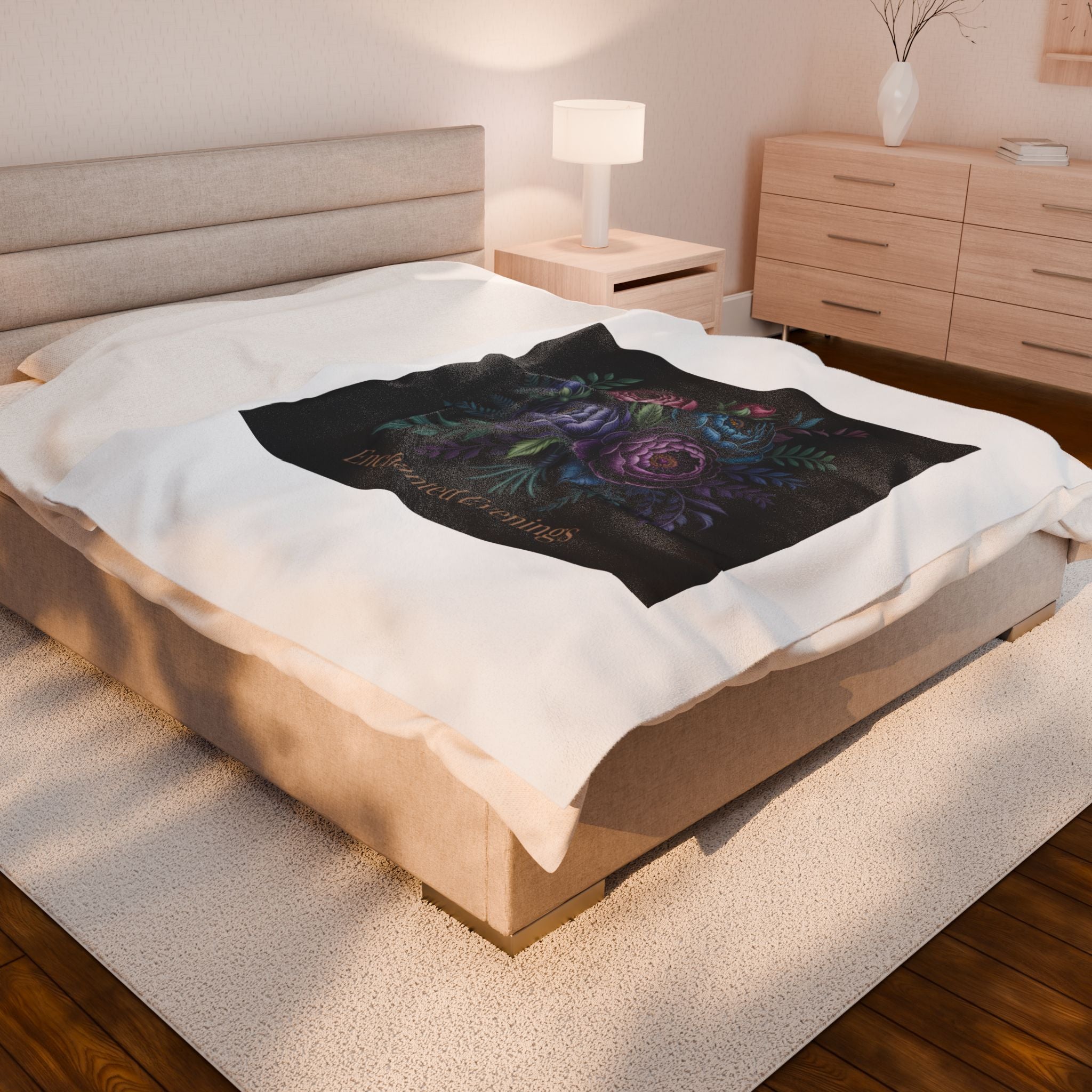 Enchanted Evenings Moody Rose Bouquet Blanket | Dark Floral, Gothic Bloom