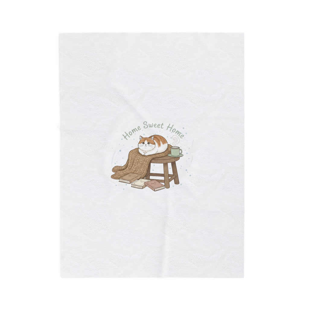 Home Sweet Home Cat Blanket | Introvert Homebody Cozy Winter
