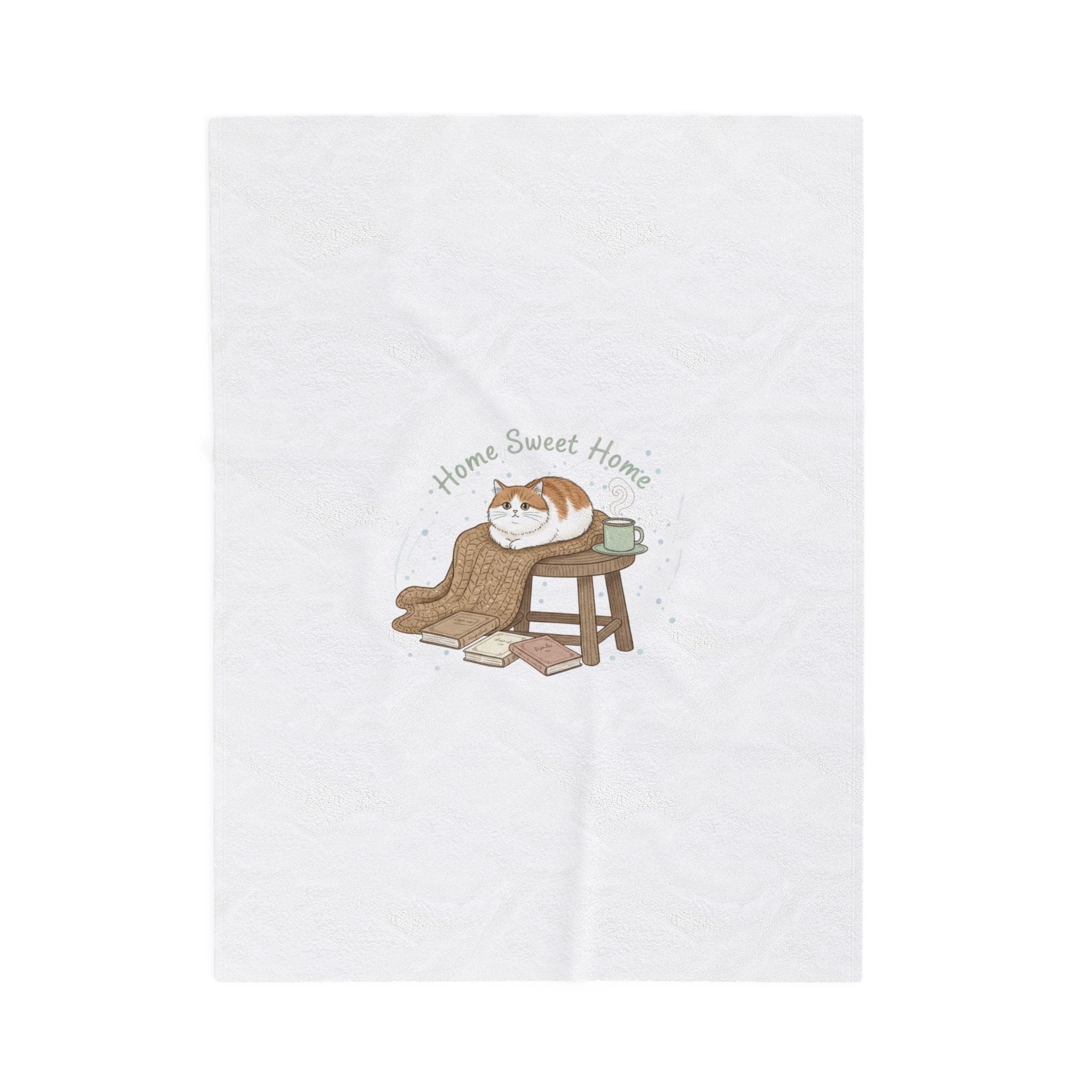 Home Sweet Home Cat Blanket | Introvert Homebody Cozy Winter
