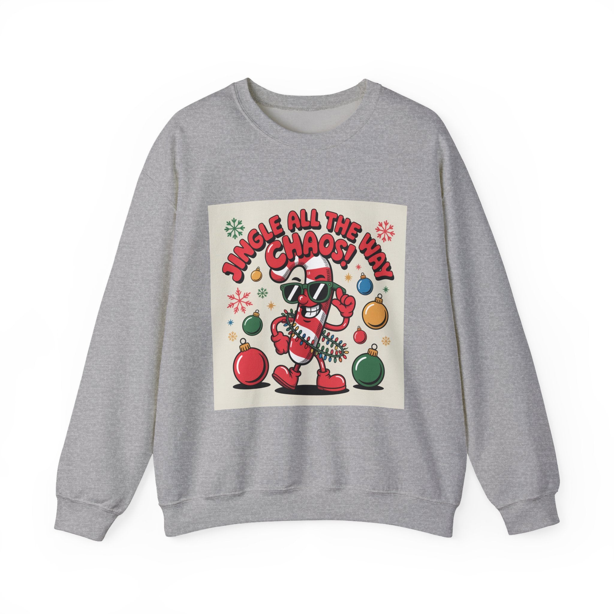 Jingle All the Chaos ugly Christmas sweater sweatshirt | festive gag sweater