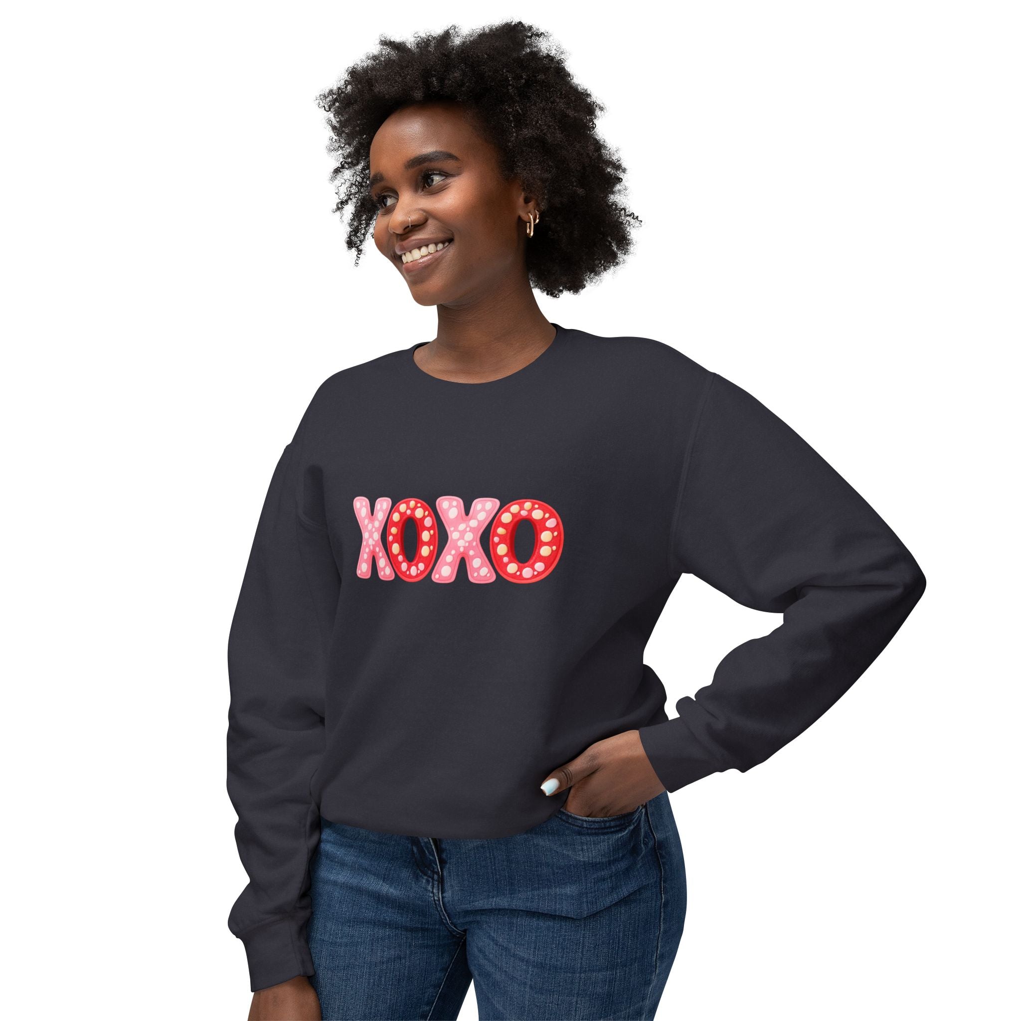 XOXO Heart Dots Crewneck Sweatshirt