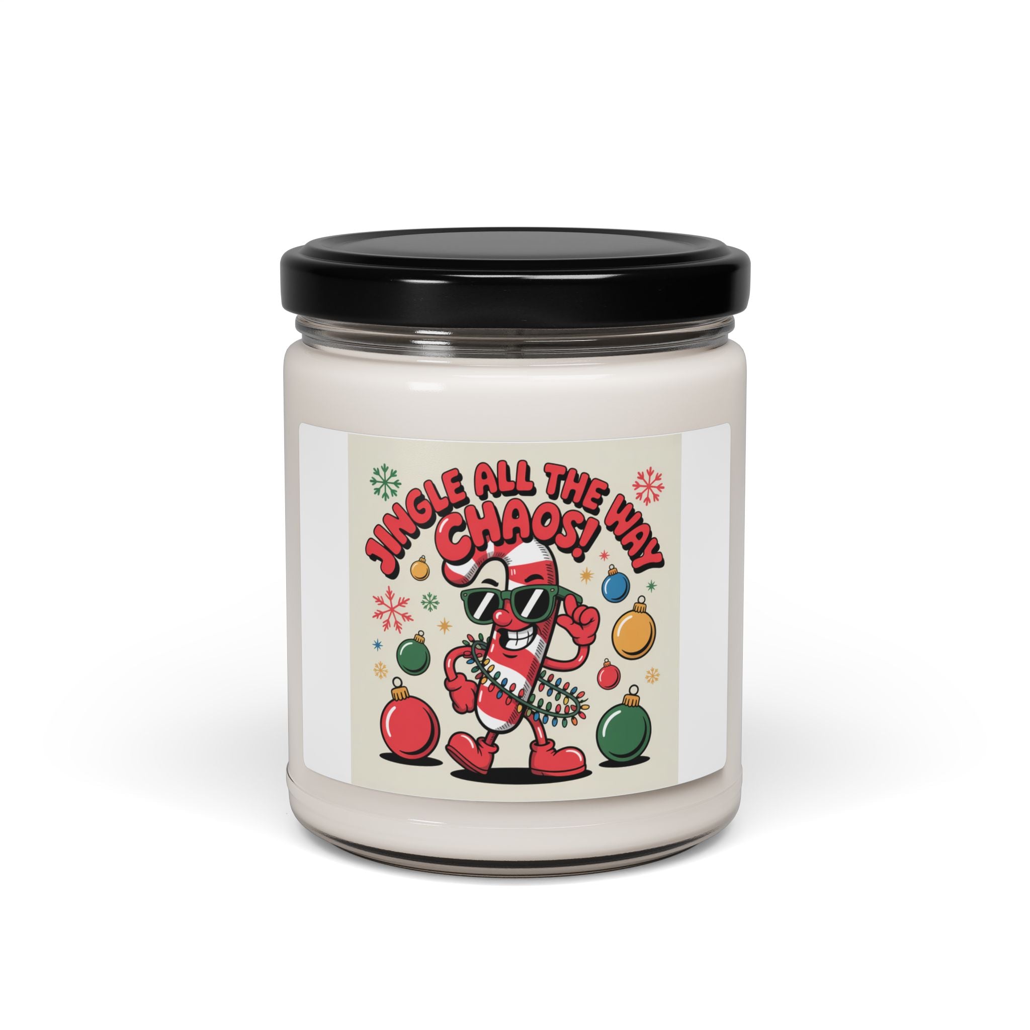 Jingle All the Way Chaos Candle, Soy Christmas Candle | Ugly Christmas Sweater Party