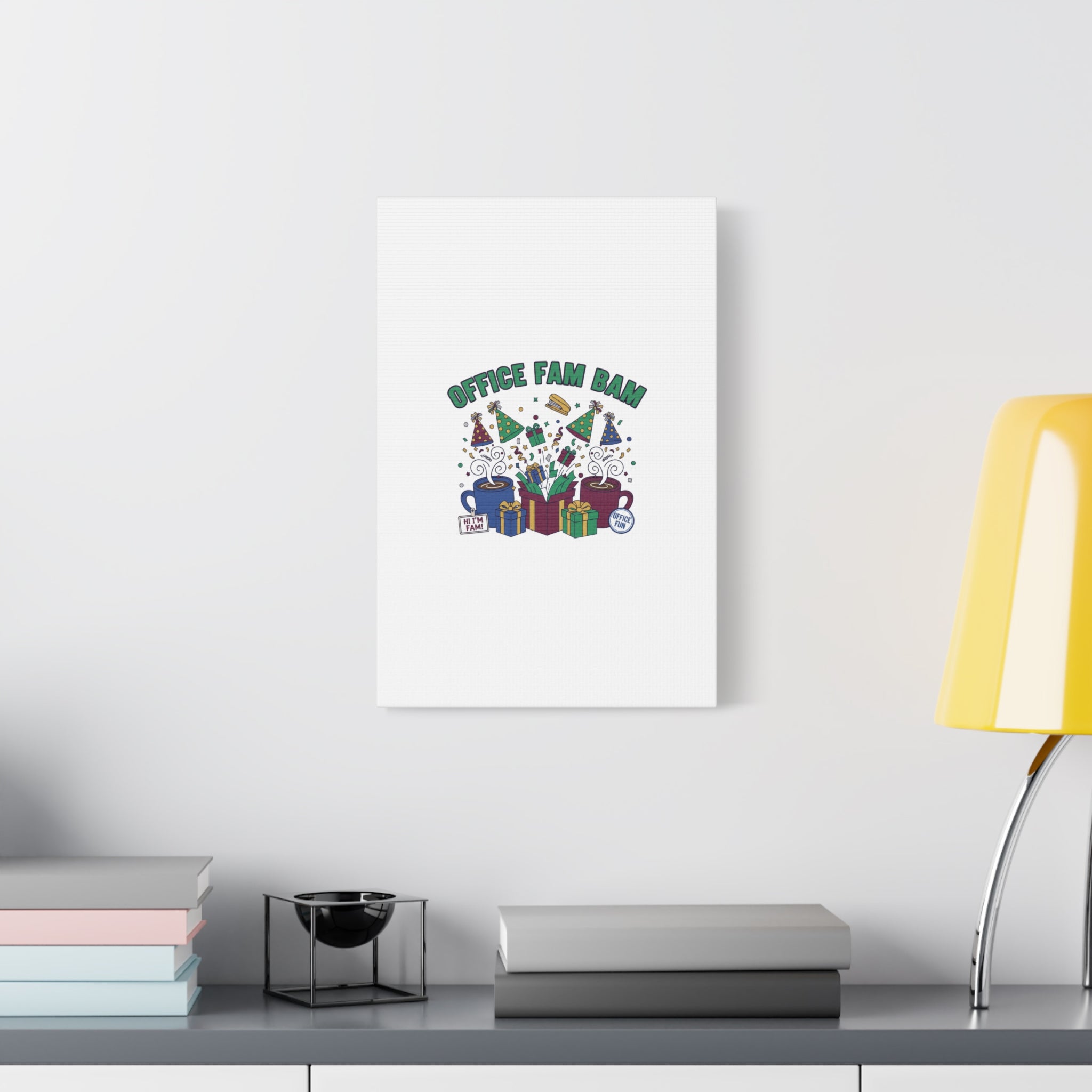 Office Fam Bam Canvas | Festive Office Party Decor, Secret Santa Humor