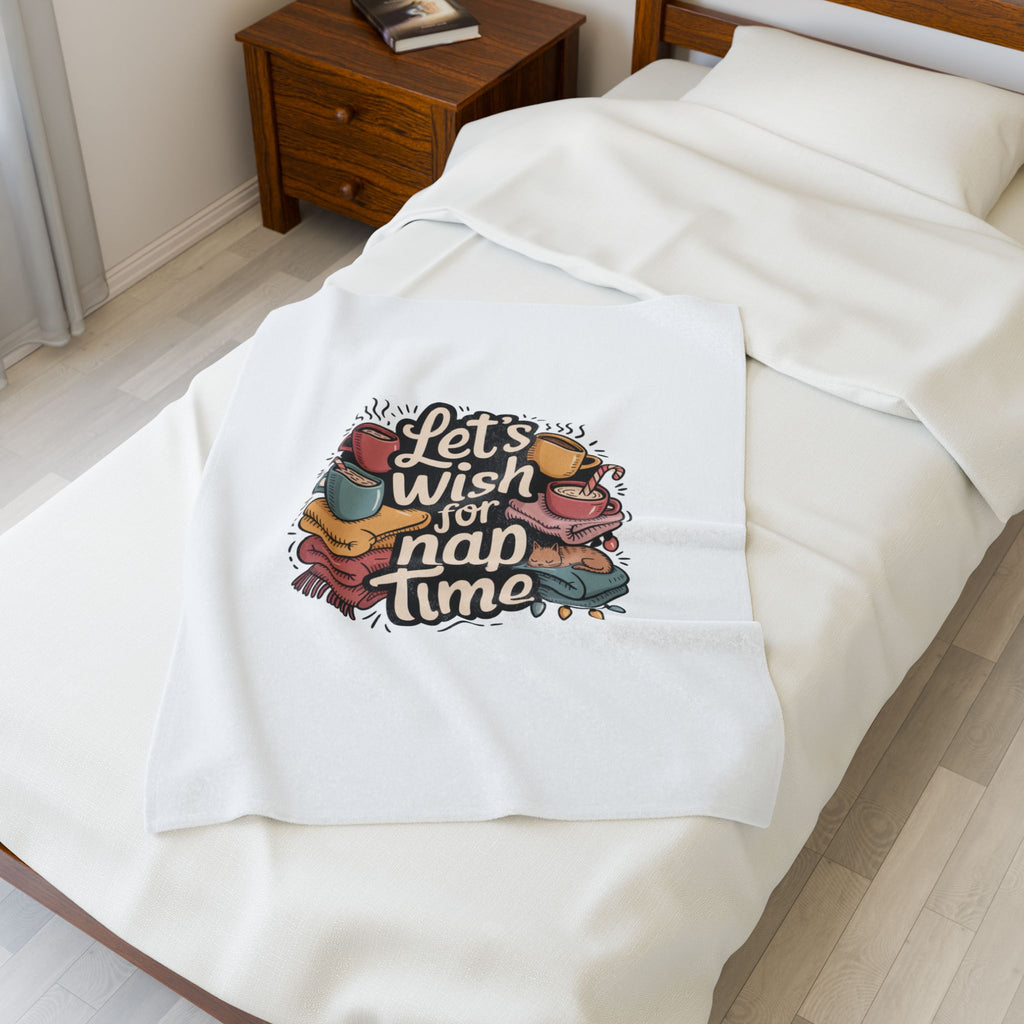 Let’s Wish for Nap Time Plush Blanket | Holiday Burnout, Introvert Comfort