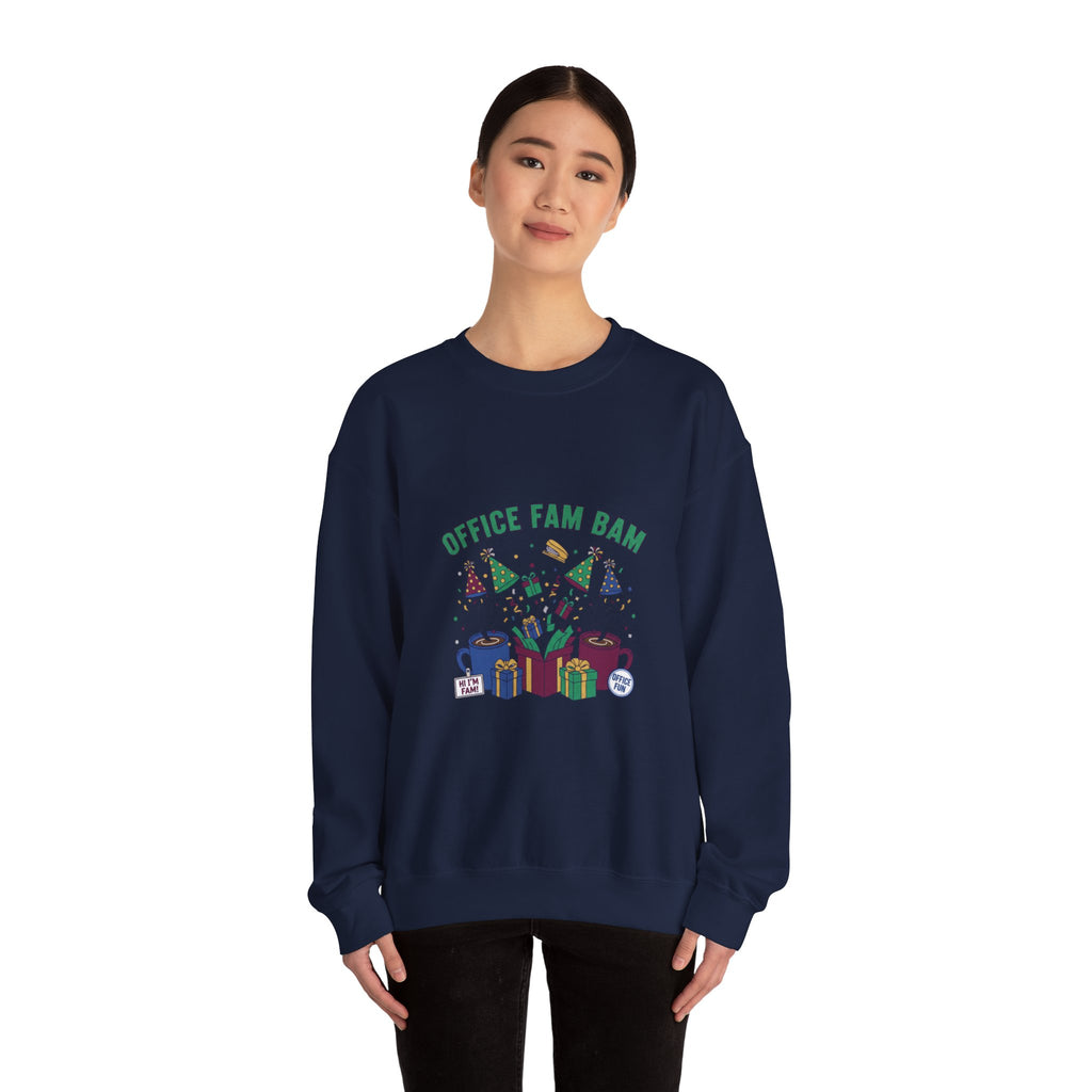 Office Fam Ram Crewneck Sweatshirt | Secret Santa, Office Party Humor