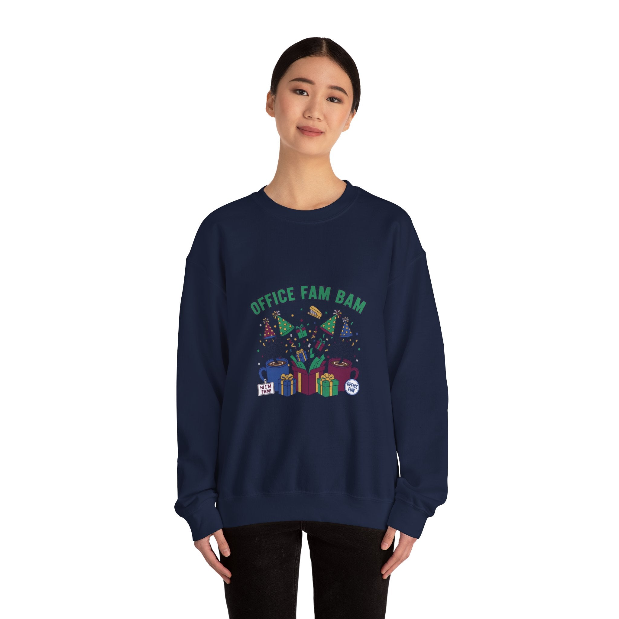 Office Fam Ram Crewneck Sweatshirt | Secret Santa, Office Party Humor