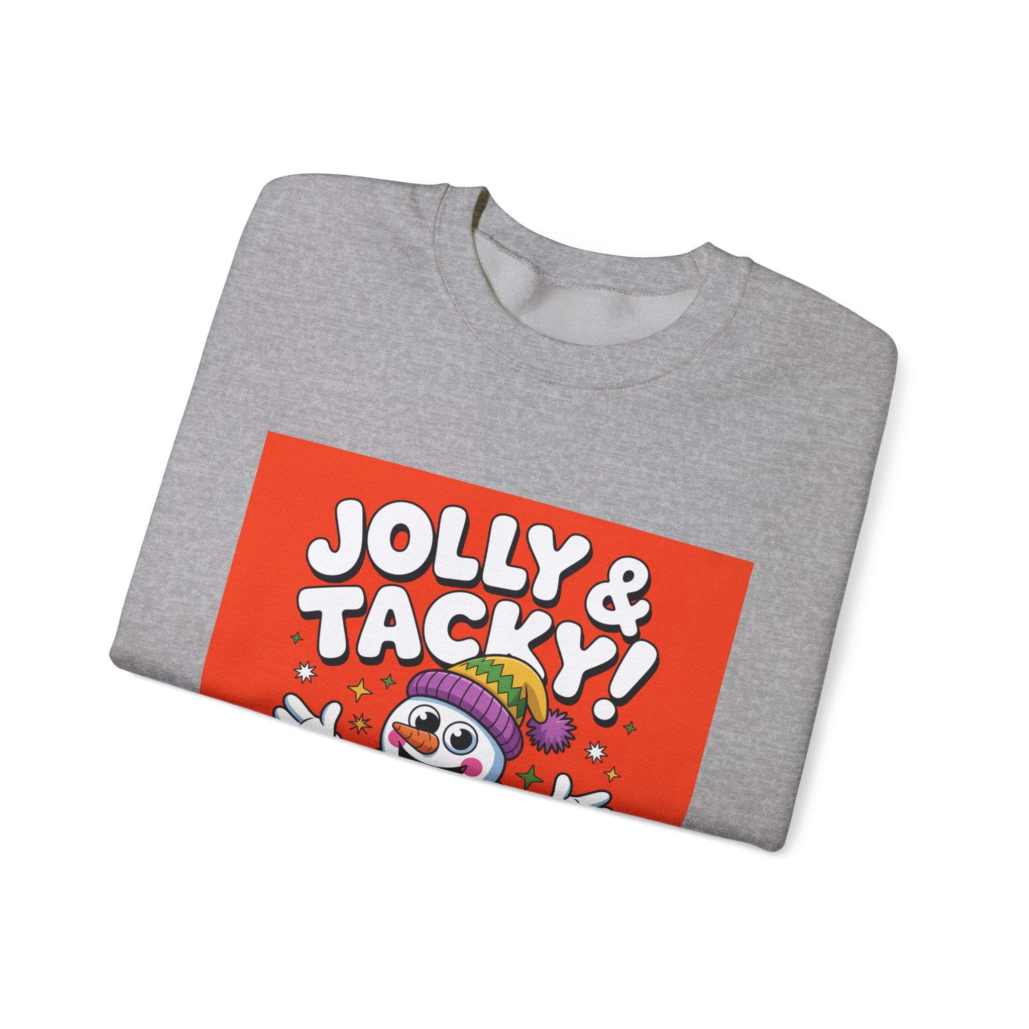 Jolly & Tacky Snowman Sweatshirt | ugly Christmas sweater, novelty holiday sweatshirt