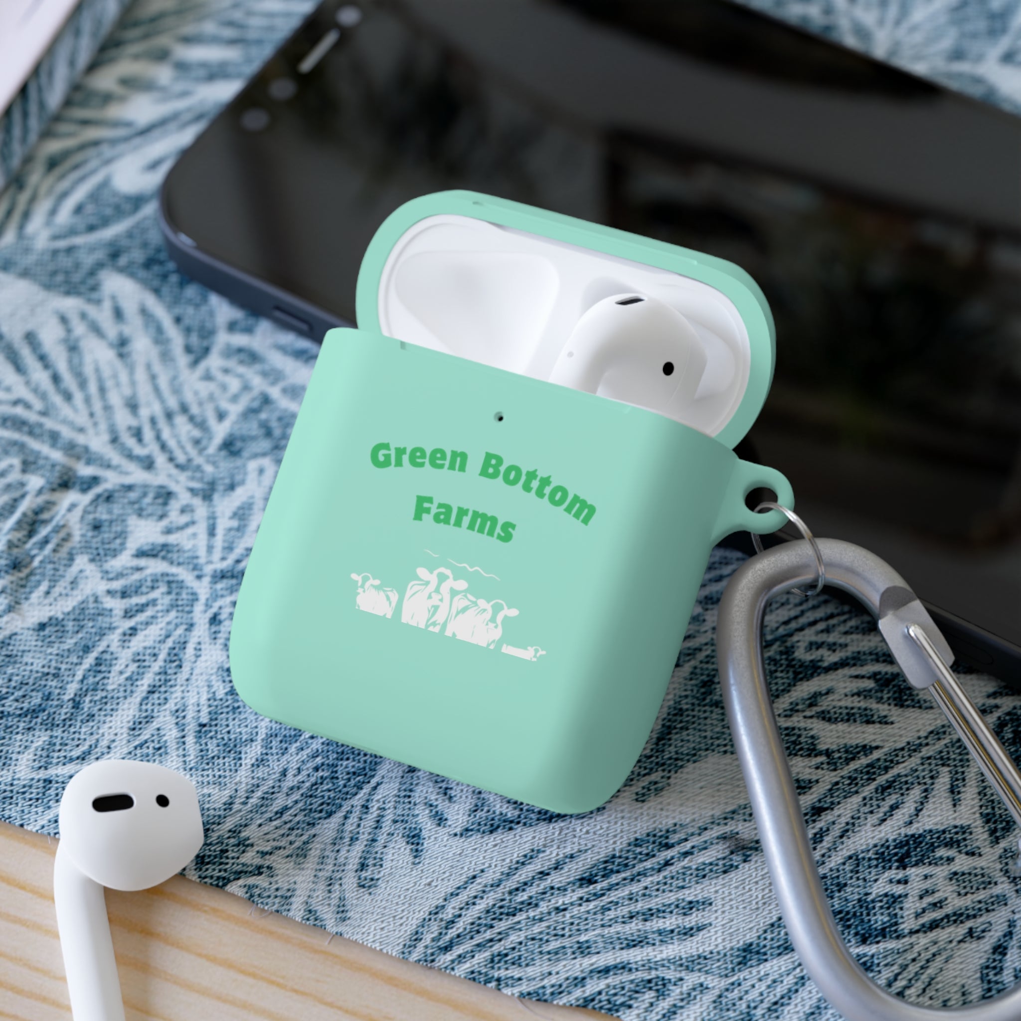 AirPods Case Cover with Carabiner, Personalized GBF AirPods Pro Cover, Stylish Earbud Case for Green Bottom Farms, Custom Gift for [...]