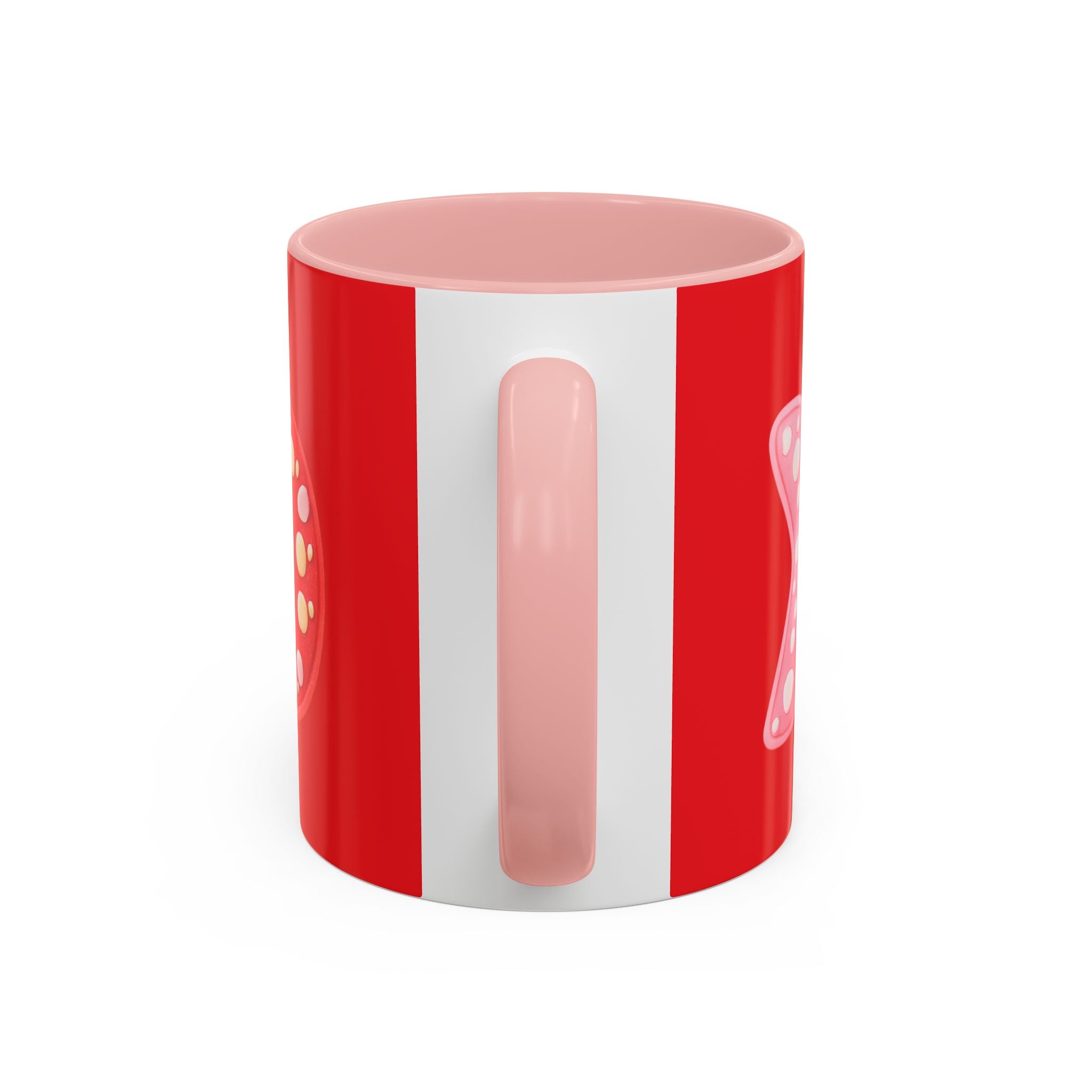 XO Valentine Coffee Mug — Red Accent Romantic Ceramic Mug