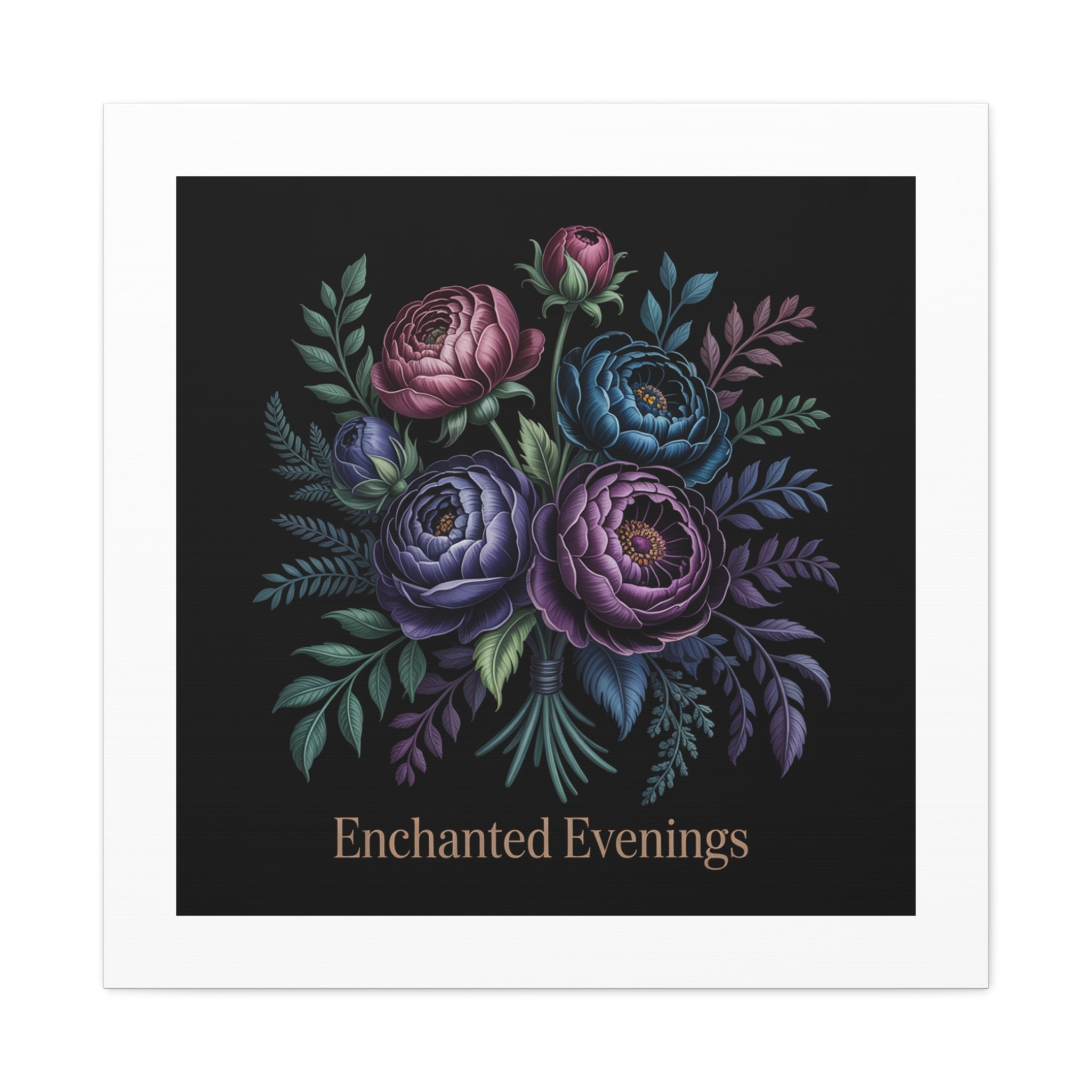 Moody Rose Bouquet Canvas | Matte Stretched Wall Art
