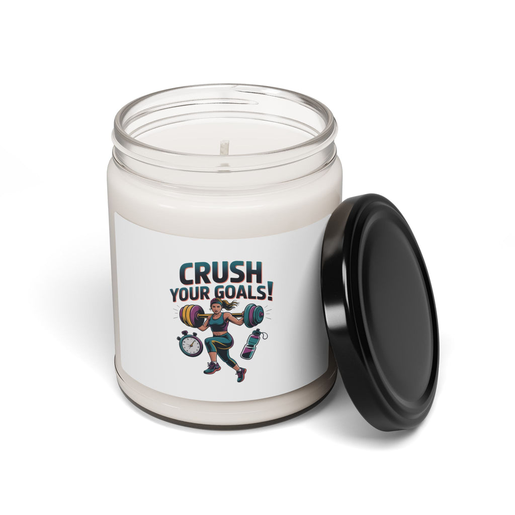Crush Your Goals Candle, Scented Soy Candle | Fitness Motivation