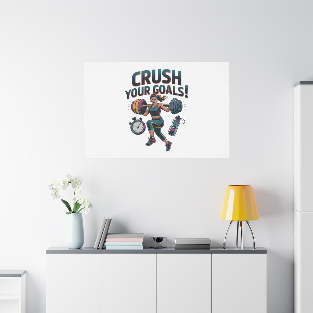 Crush Your Goals Fitness Artwork | Canvas