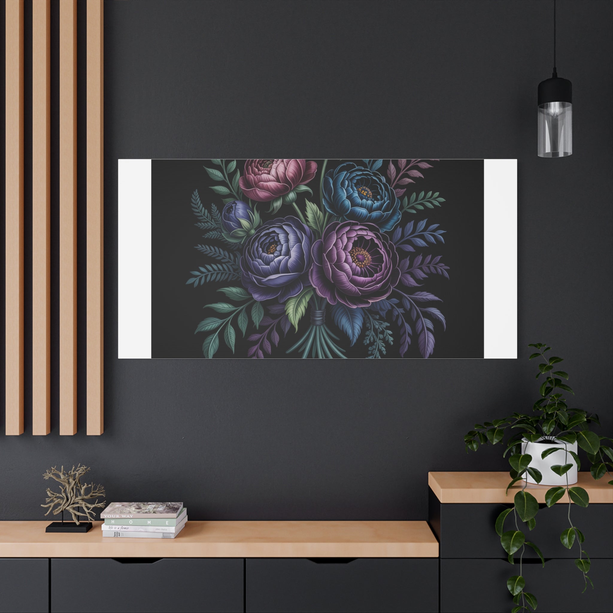 Moody Rose Bouquet Canvas | Matte Stretched Wall Art