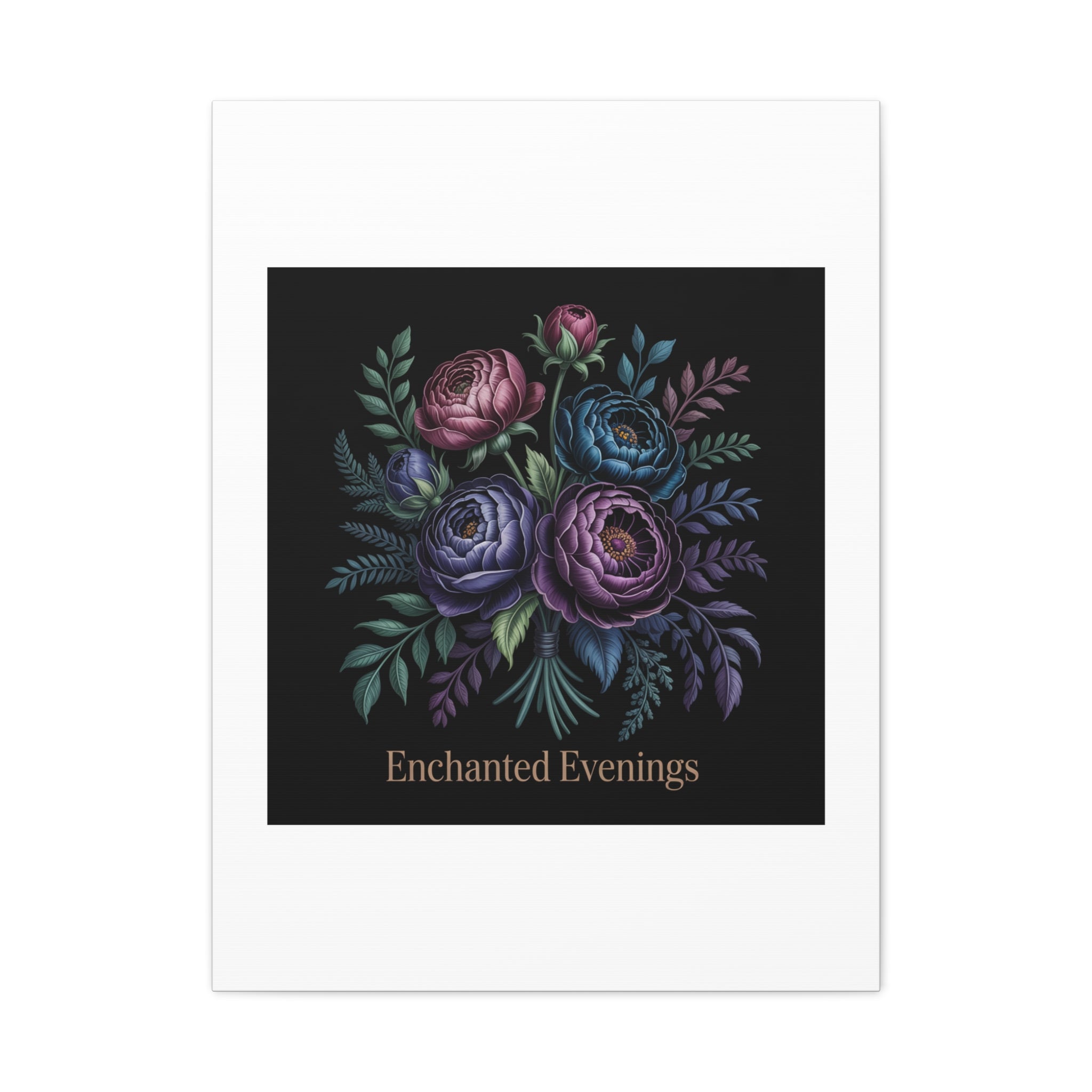 Moody Rose Bouquet Canvas | Matte Stretched Wall Art