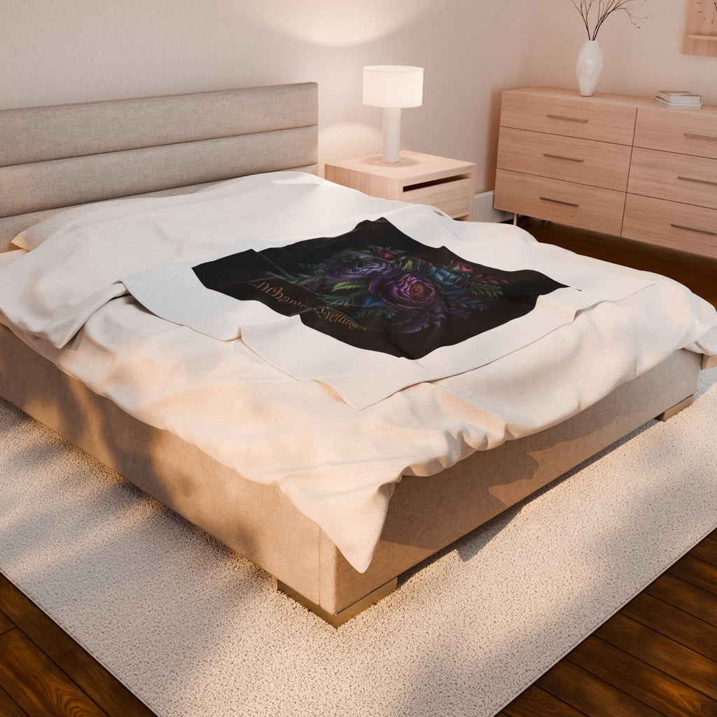 Enchanted Evenings Moody Rose Bouquet Blanket | Dark Floral, Gothic Bloom