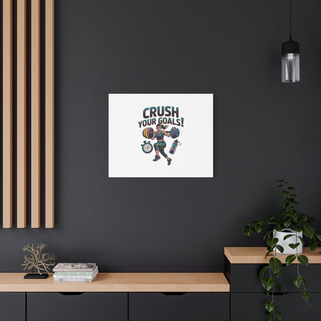 Crush Your Goals Fitness Artwork | Canvas