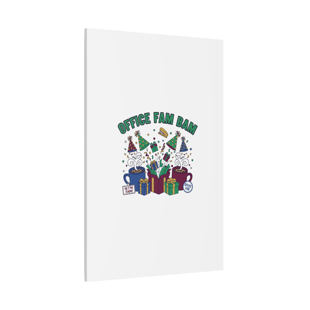 Office Fam Bam Canvas | Festive Office Party Decor, Secret Santa Humor